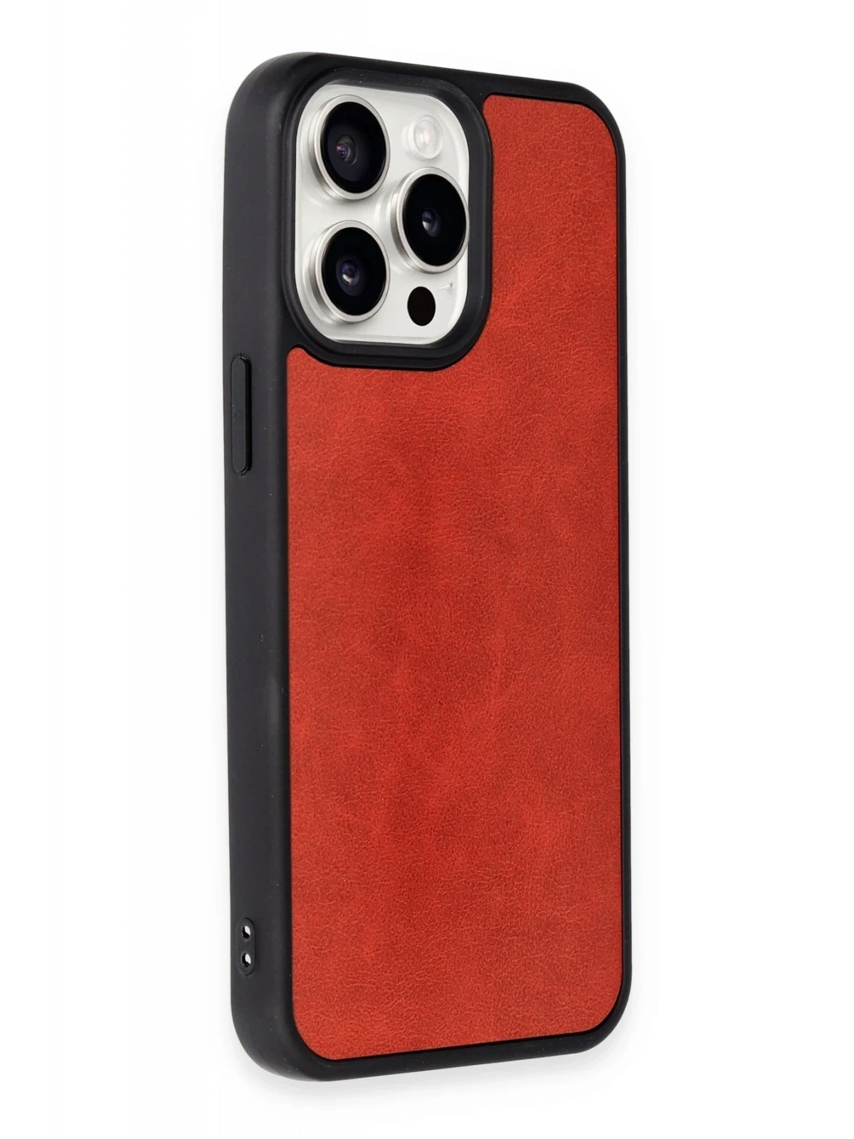Newface Apple iPhone 14 Pro Max Kılıf Aras Deri Kapak - Kırmızı