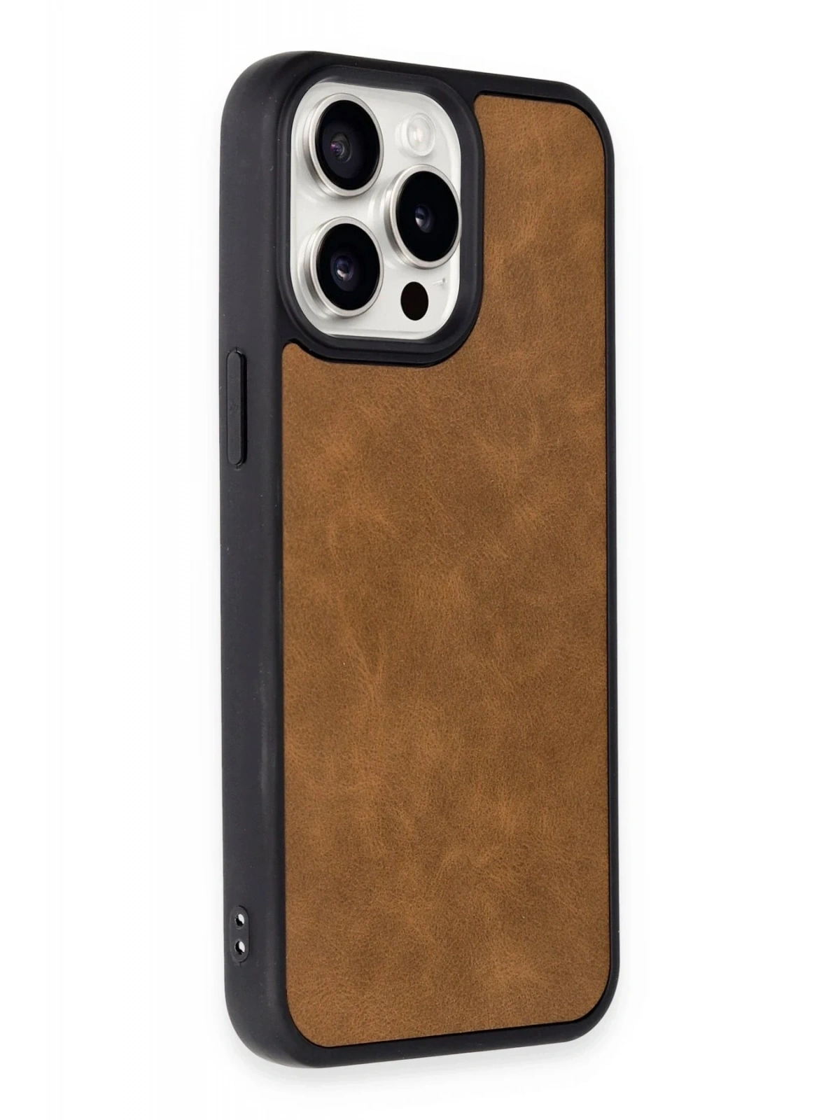 Newface Apple iPhone 14 Pro Max Kılıf Aras Deri Kapak - Taba
