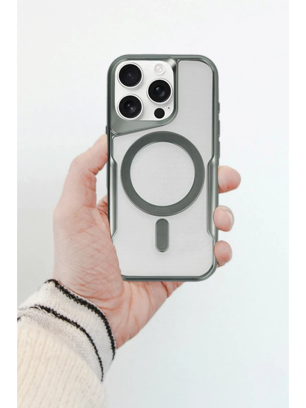 Newface Apple iPhone 14 Pro Max Kılıf Boyi Magsafe Silikon Kapak - Derin Mor
