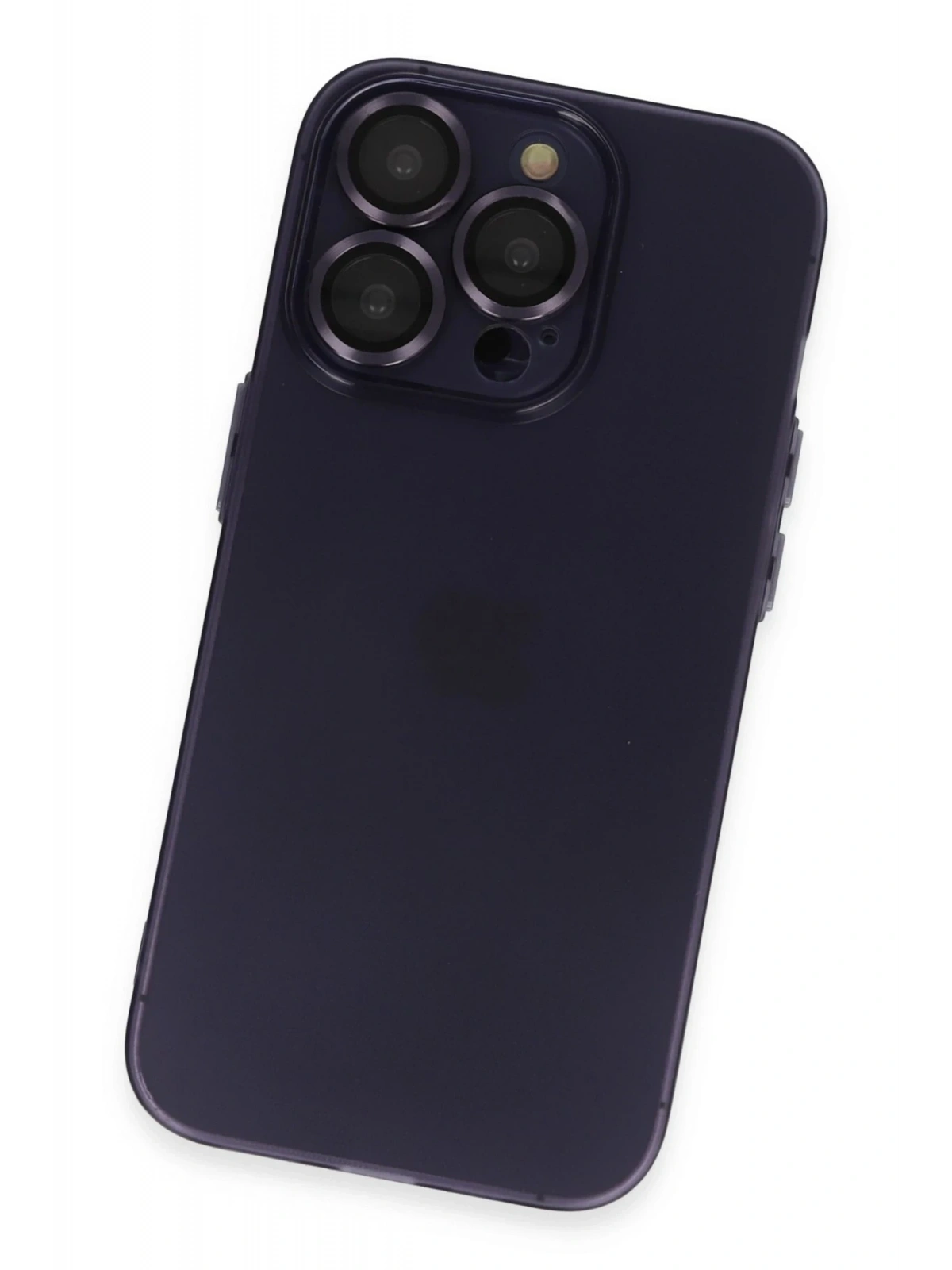 Newface Apple iPhone 14 Pro Max Kılıf Luko Lens Silikon - Derin Mor