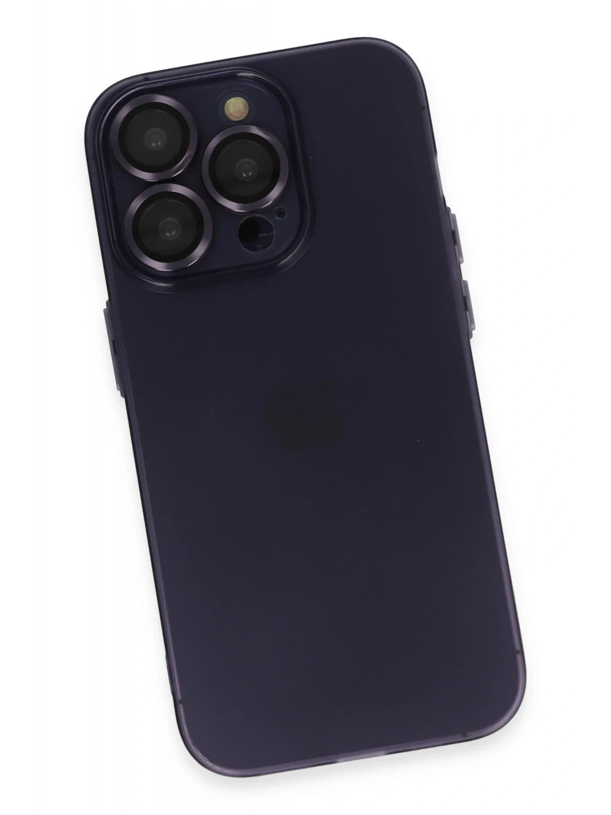 Newface Apple iPhone 14 Pro Max Kılıf Luko Lens Silikon - Derin Mor