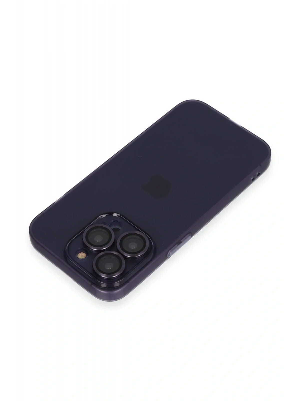 Newface Apple iPhone 14 Pro Max Kılıf Luko Lens Silikon - Derin Mor