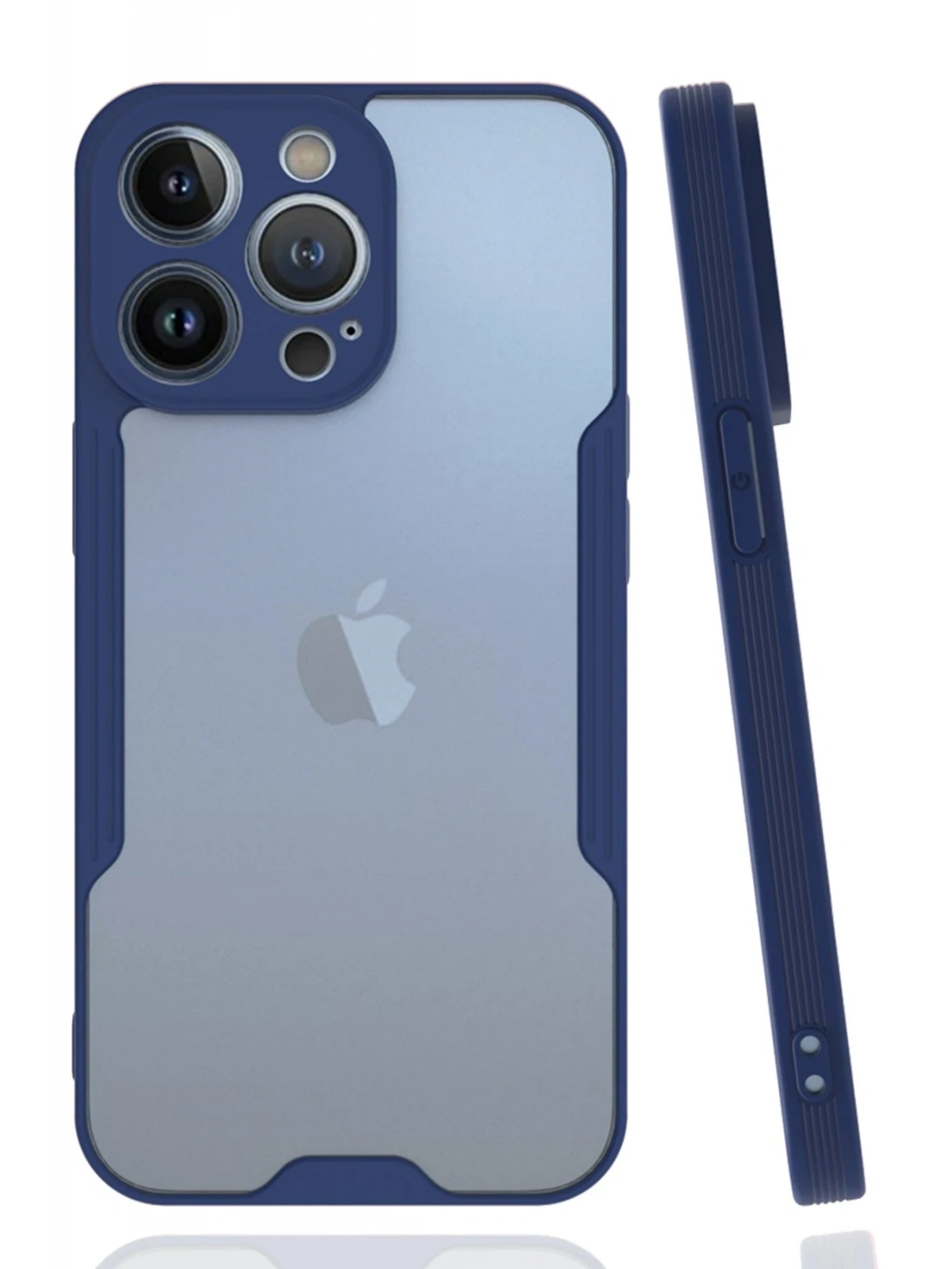Newface Apple iPhone 14 Pro Max Kılıf Platin Silikon - Lacivert