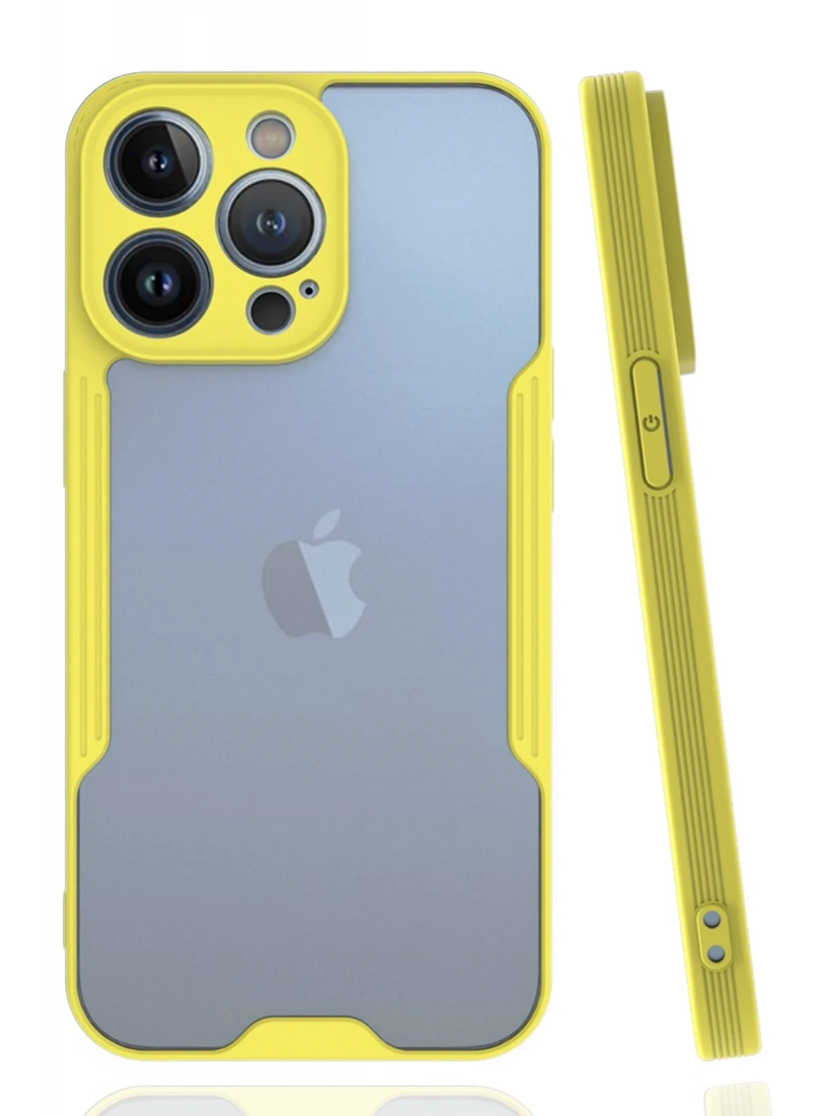 Newface Apple iPhone 14 Pro Max Kılıf Platin Silikon - Sarı