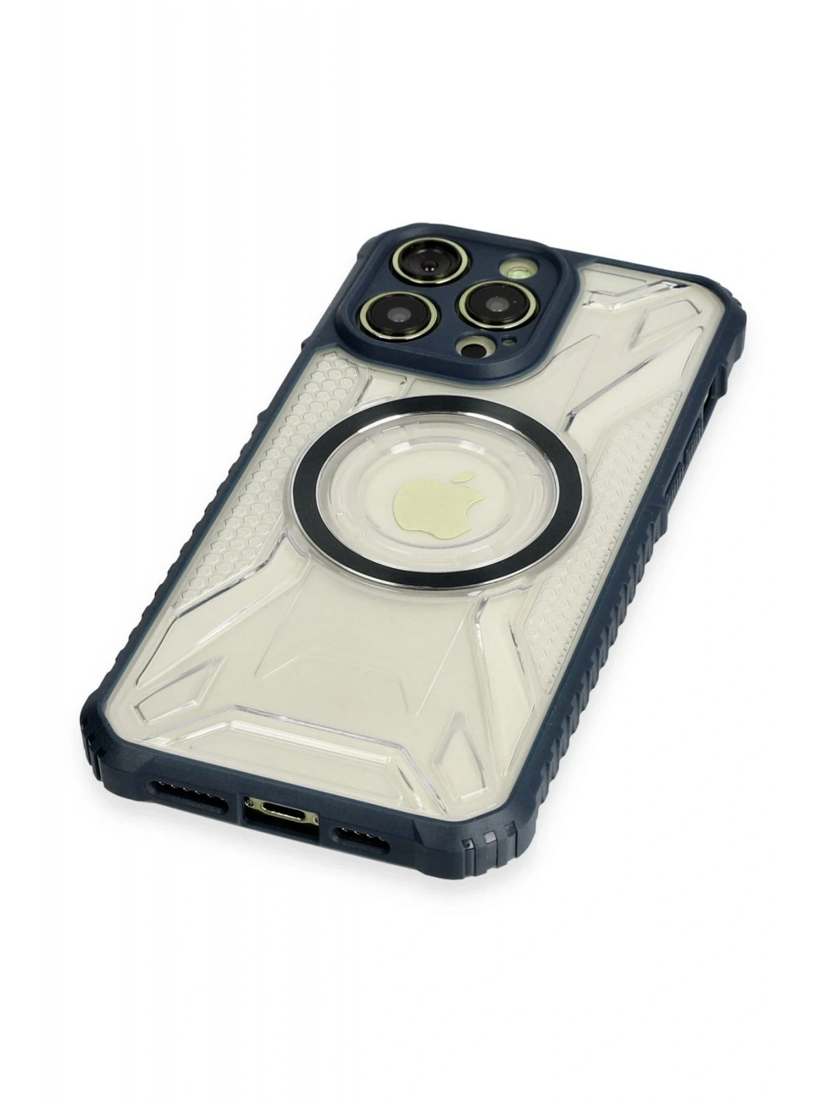 Newface Apple iPhone 14 Pro Max Kılıf Prag Magneticsafe Kapak - Lacivert