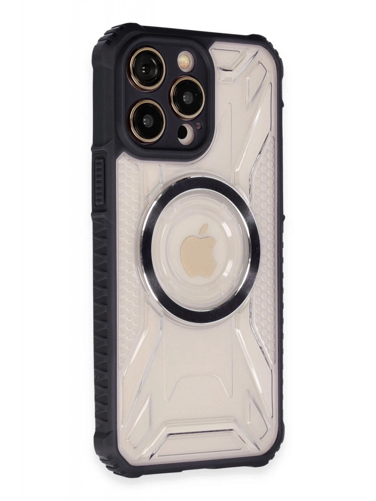 Newface Apple iPhone 14 Pro Max Kılıf Prag Magneticsafe Kapak - Siyah