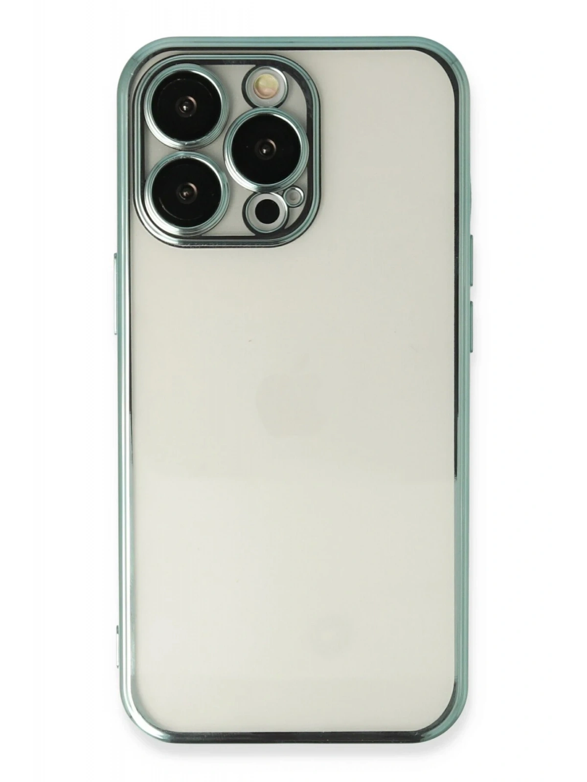Newface Apple iPhone 14 Pro Max Kılıf Razer Lensli Silikon - Yeşil