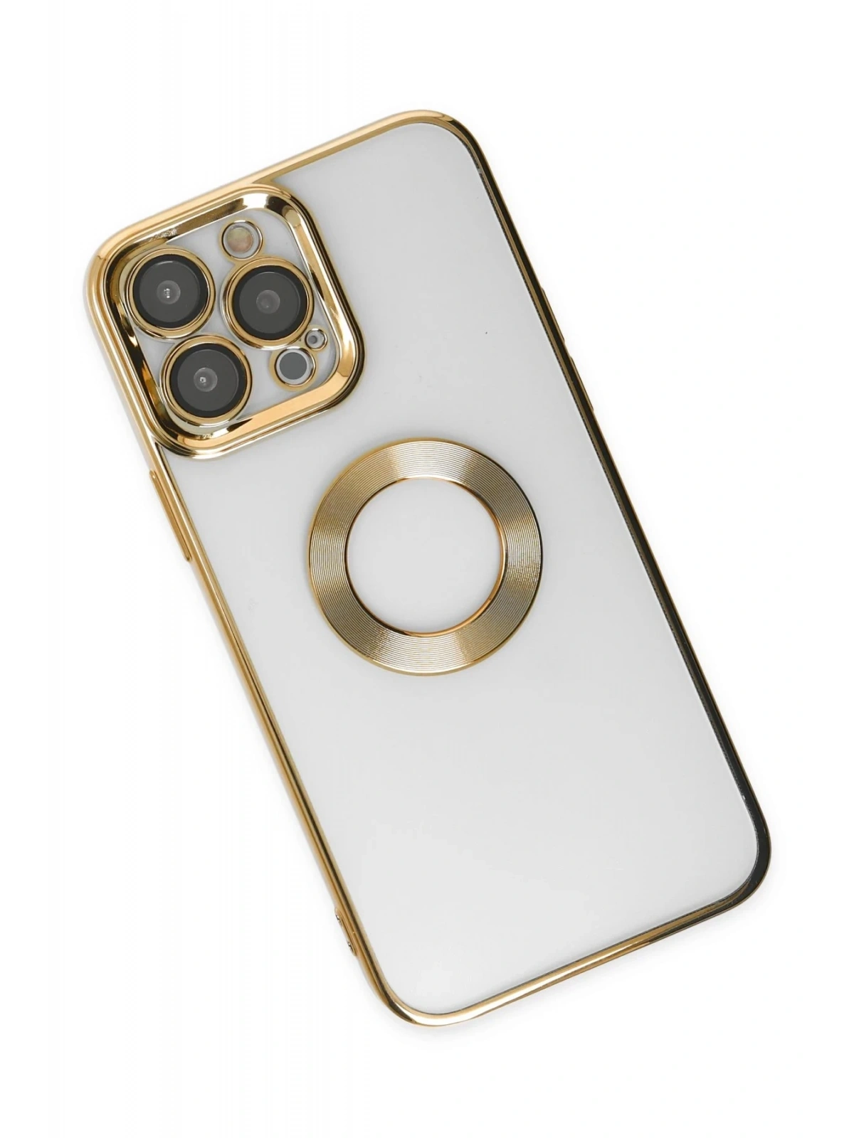 Newface Apple iPhone 14 Pro Max Kılıf Slot Silikon - Gold