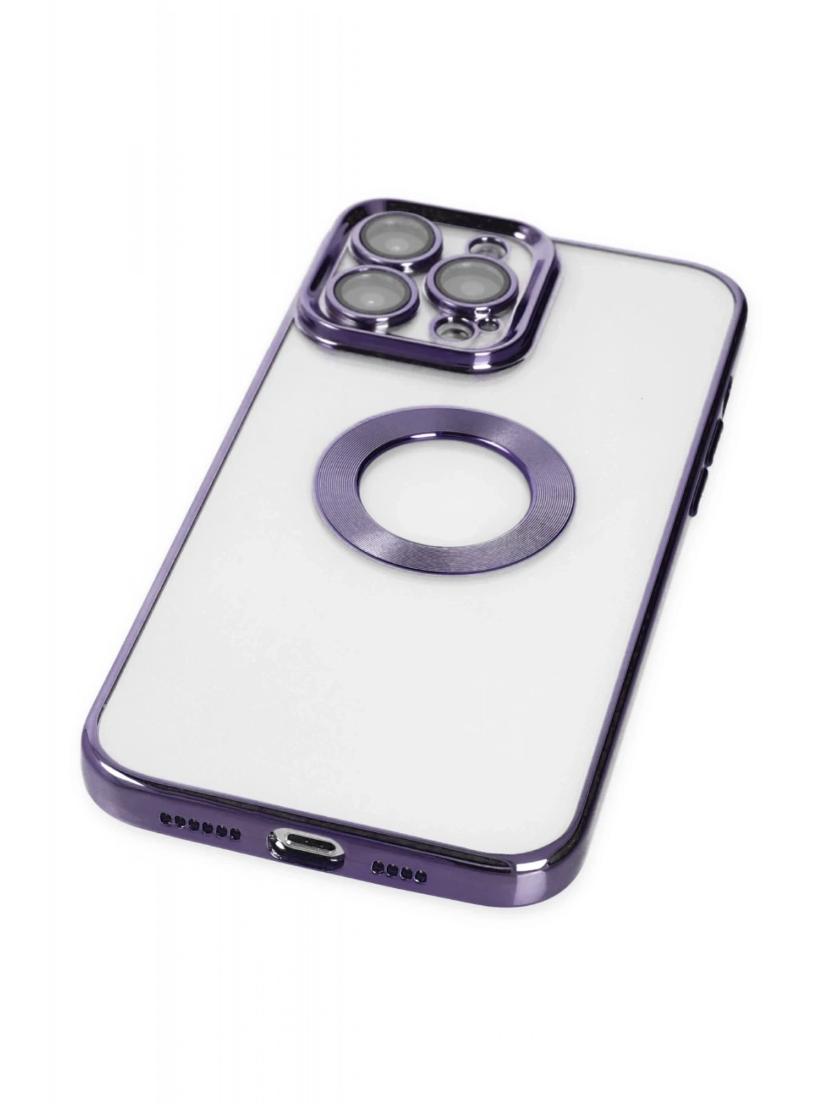 Newface Apple iPhone 14 Pro Max Kılıf Slot Silikon - Mor