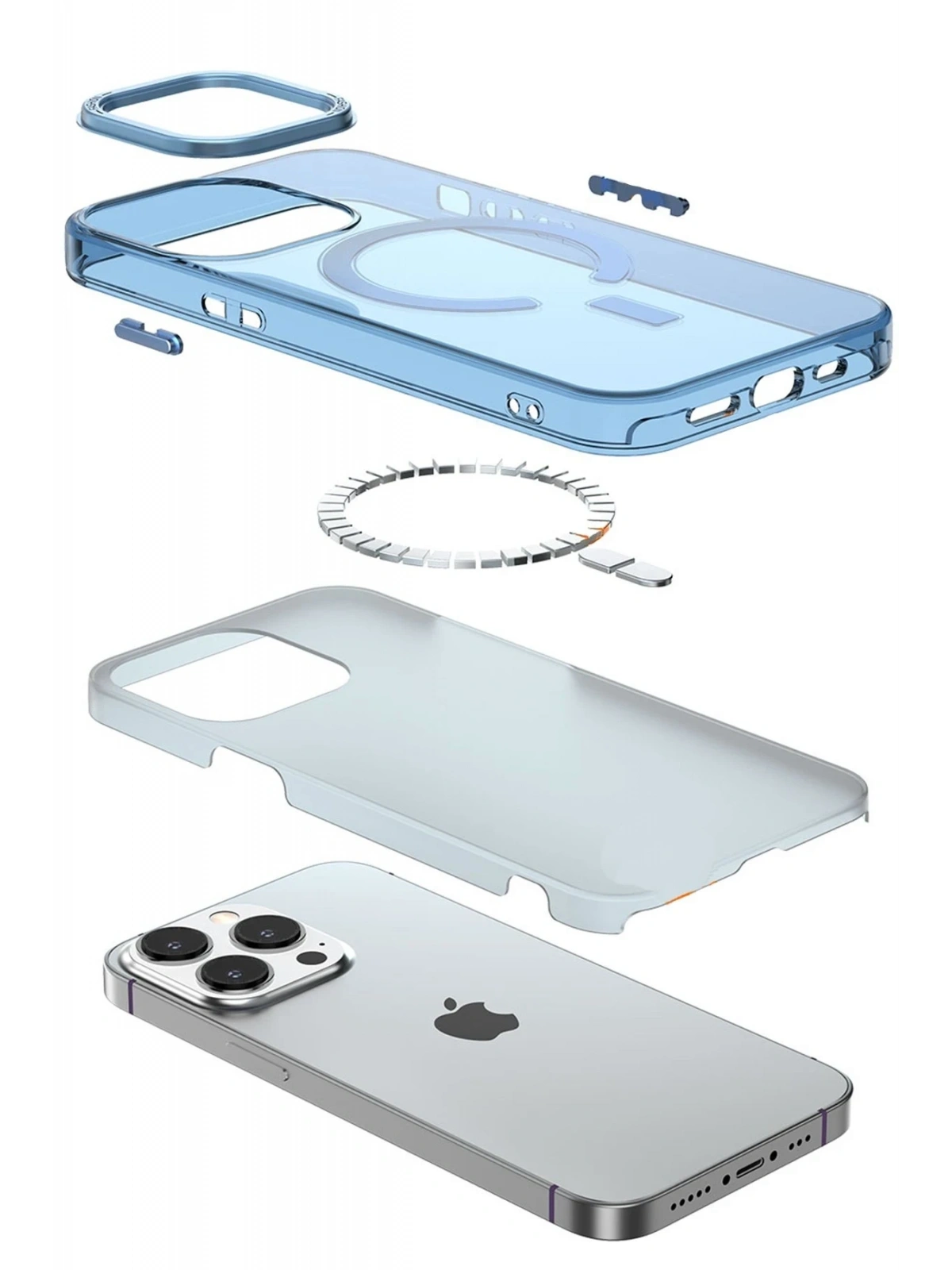 Newface Apple iPhone 14 Pro Max Kılıf Troy Magsafe Kapak - Mor