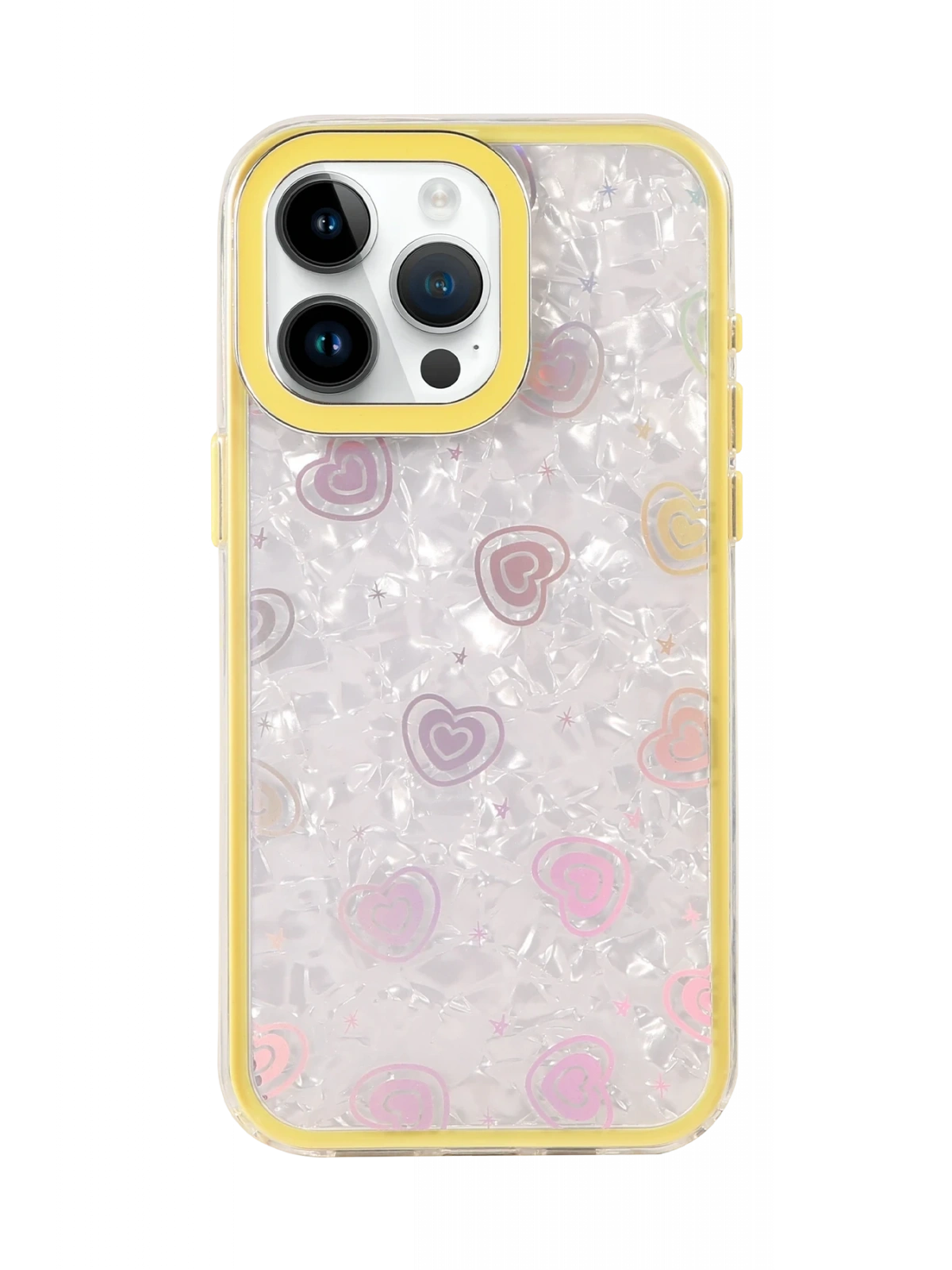 Newface Apple iPhone 14 Pro Max Lumi Desenli Kapak - Sarı
