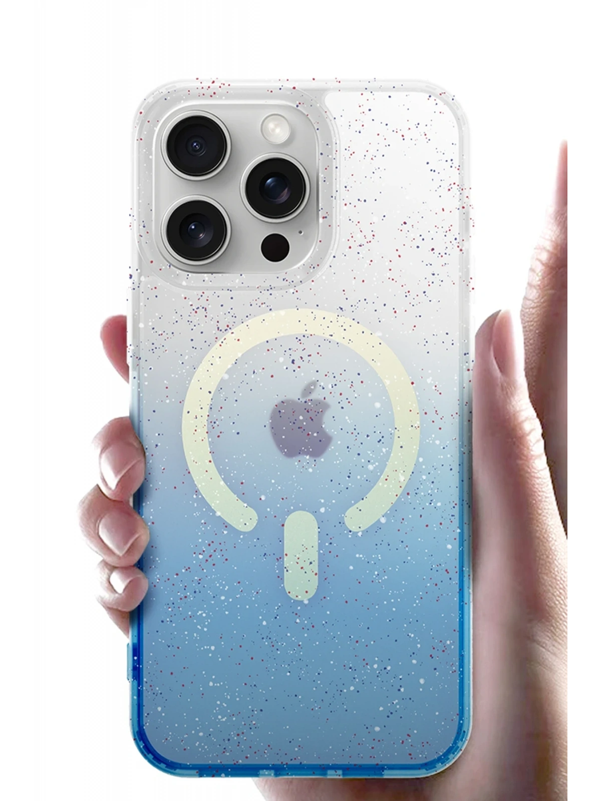 Newface Apple iPhone 14 Pro Max Pummel Shiny Magsafe Kapak - Mavi