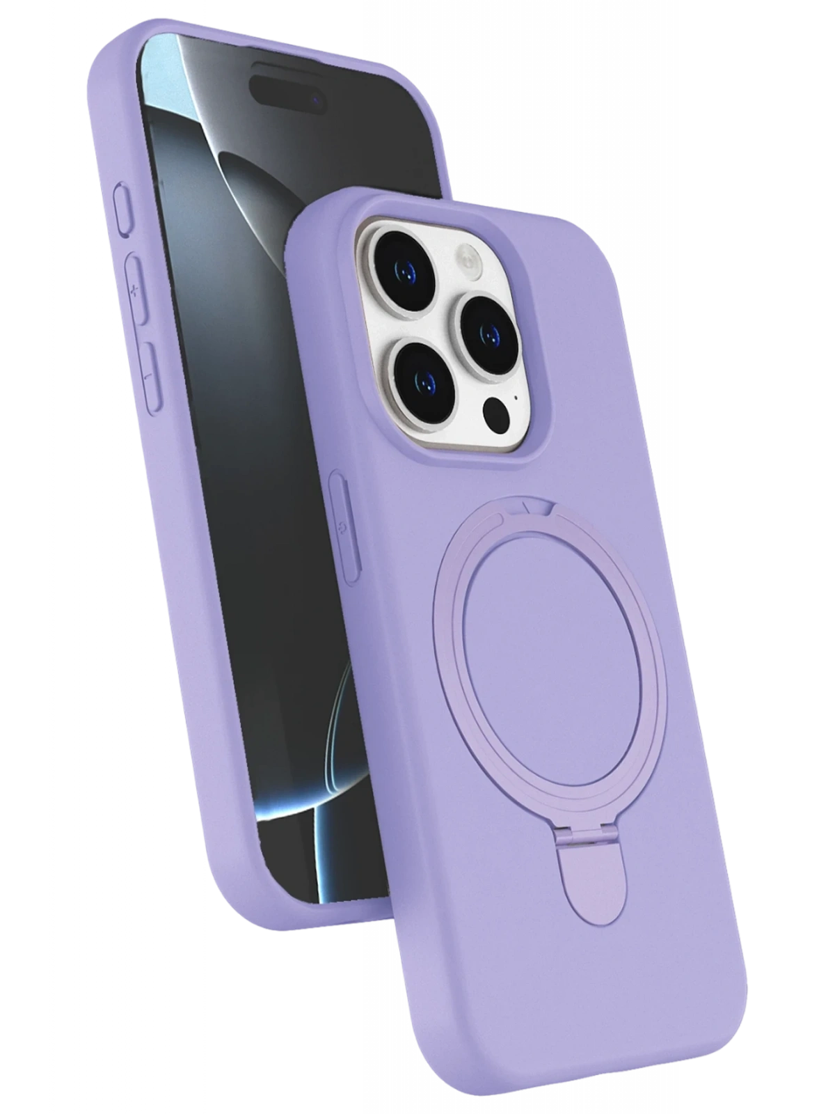 Newface Apple iPhone 14 Pro Max Regal Magsafe Standlı Kapak - Lila