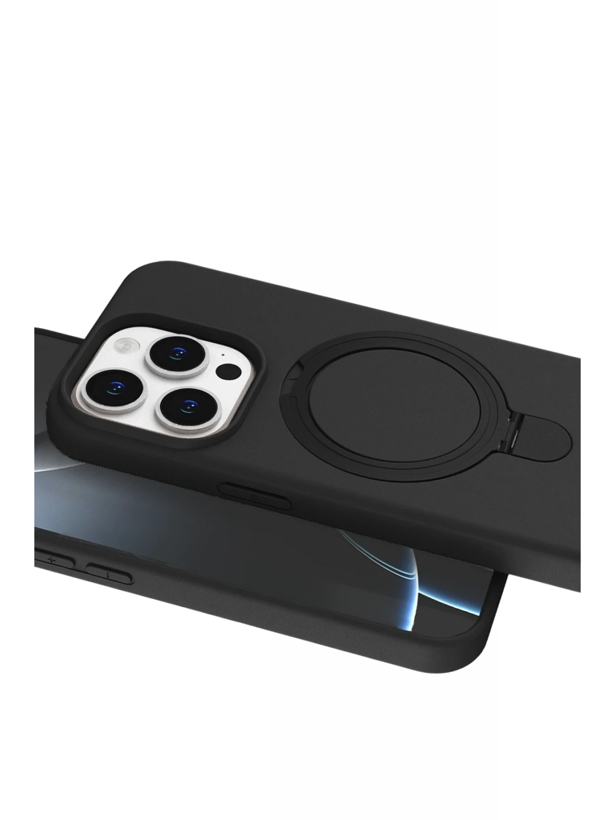 Newface Apple iPhone 14 Pro Max Regal Magsafe Standlı Kapak - Siyah