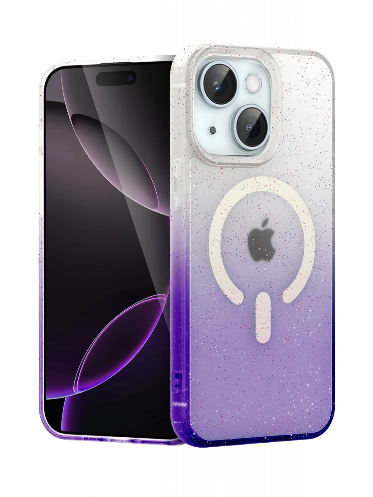 Newface Apple iPhone 14 Pummel Shiny Magsafe Kapak - Mor