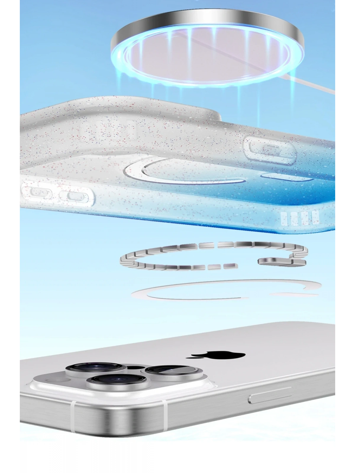 Newface Apple iPhone 14 Pummel Shiny Magsafe Kapak - Mor