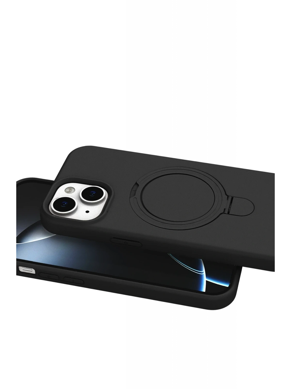 Newface Apple iPhone 14 Regal Magsafe Standlı Kapak - Siyah