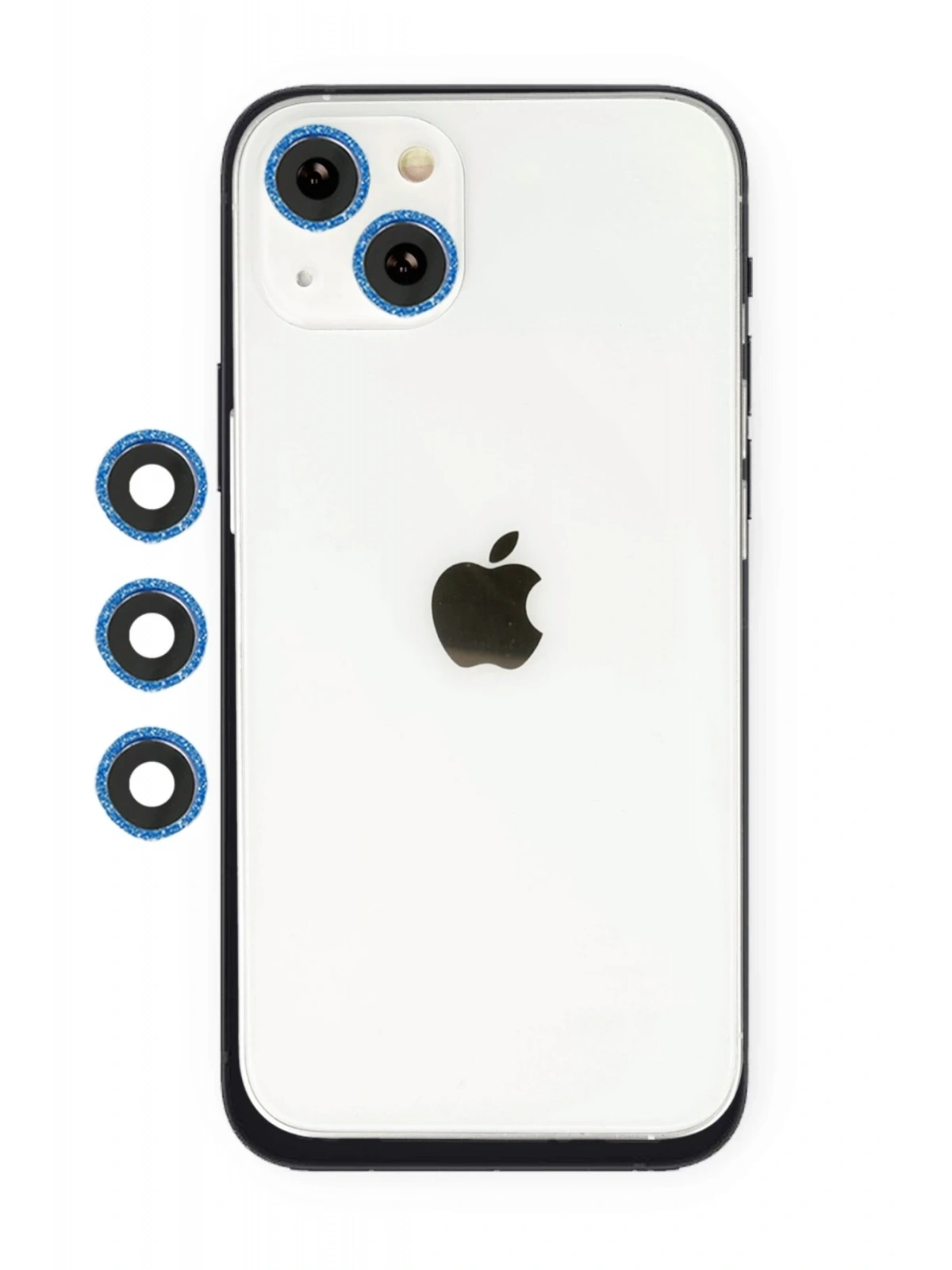 Newface Apple iPhone 14 Shine Kamera Lens - Mavi