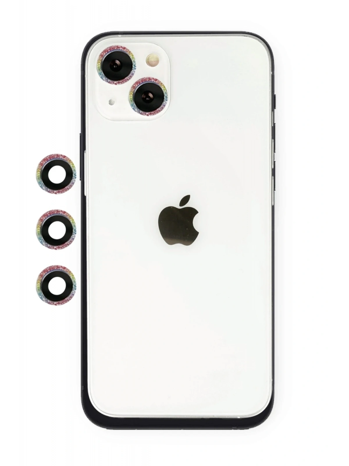 Newface Apple iPhone 14 Shine Kamera Lens - Rainbow