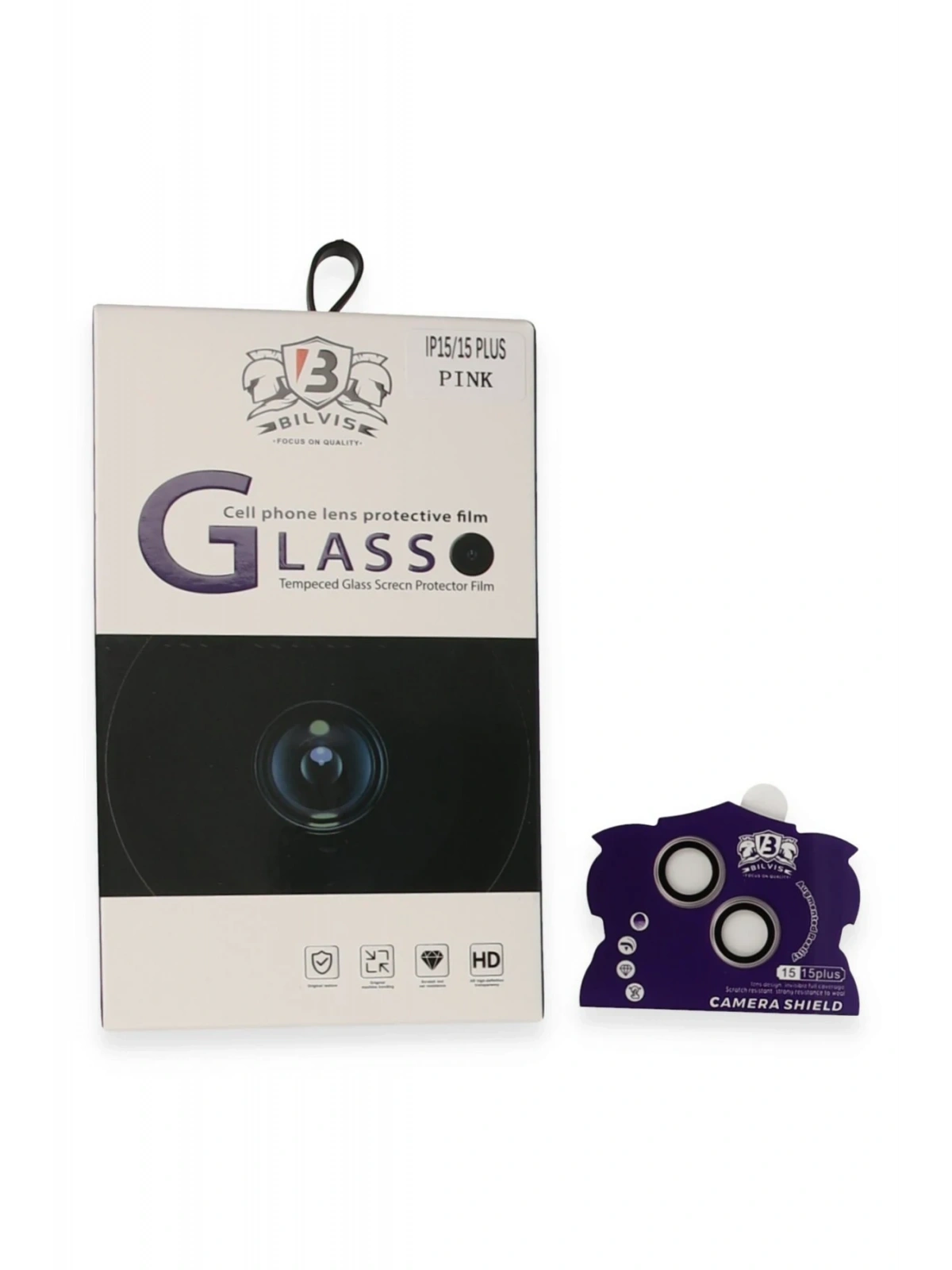 Newface Apple iPhone 15 Bilvis Titan Kamera Lens - Pembe