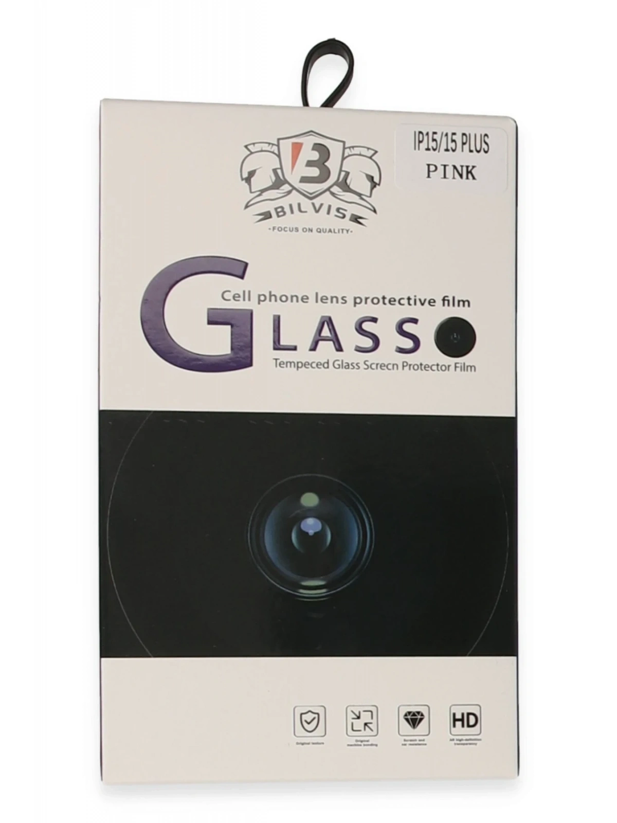 Newface Apple iPhone 15 Bilvis Titan Kamera Lens - Pembe
