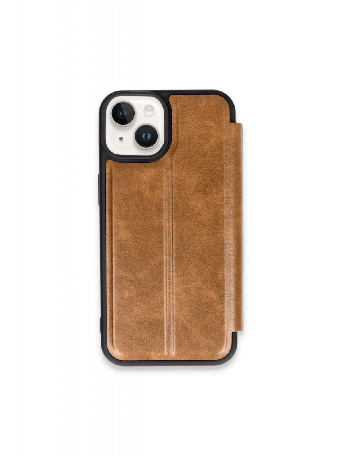 Newface Apple iPhone 15 Kılıf Flip Cover - Taba