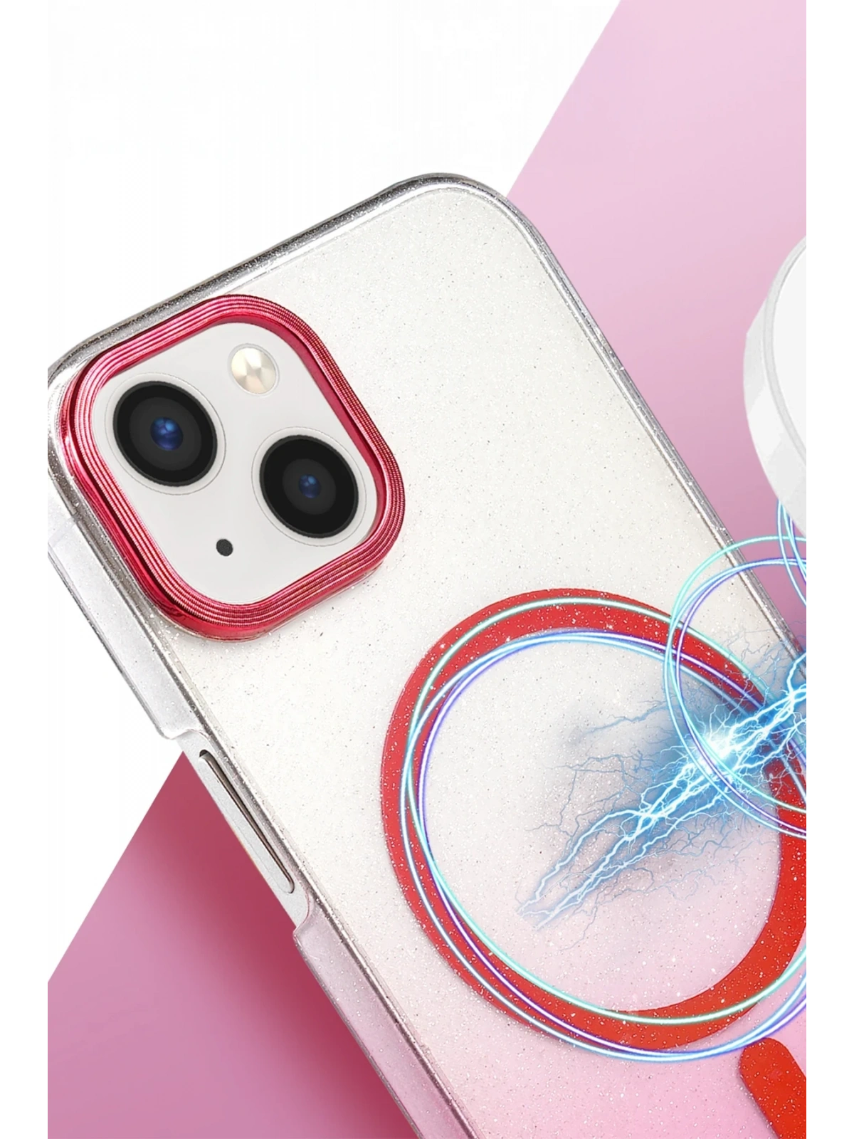 Newface Apple iPhone 15 Plus Glossy Magsafe Kapak - Pembe