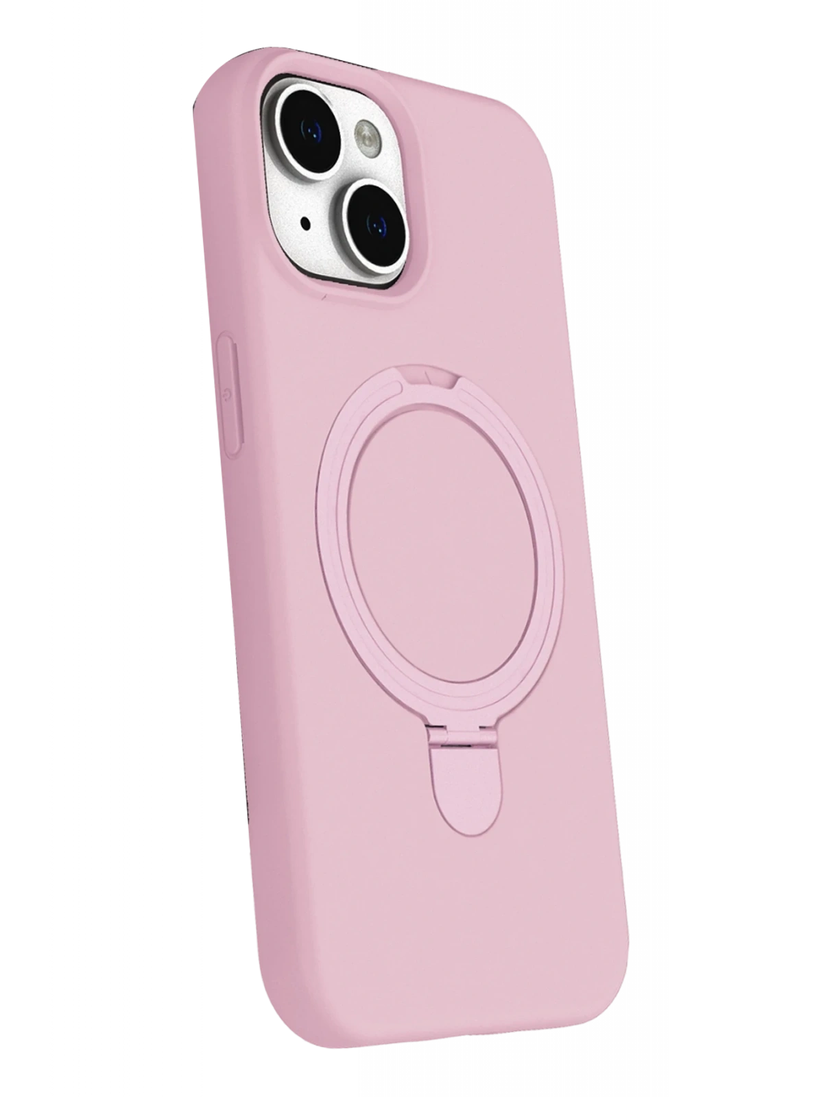 Newface Apple iPhone 15 Plus Regal Magsafe Standlı Kapak - Açık Pembe