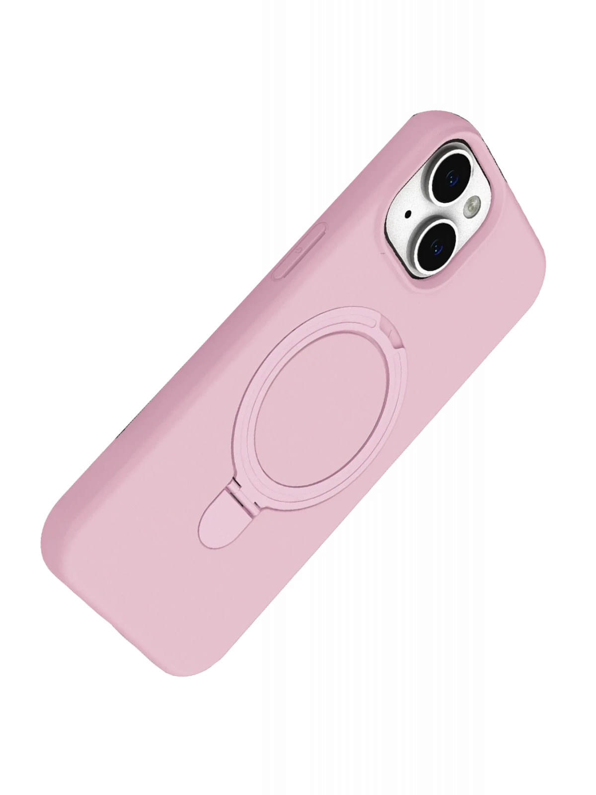 Newface Apple iPhone 15 Plus Regal Magsafe Standlı Kapak - Açık Pembe