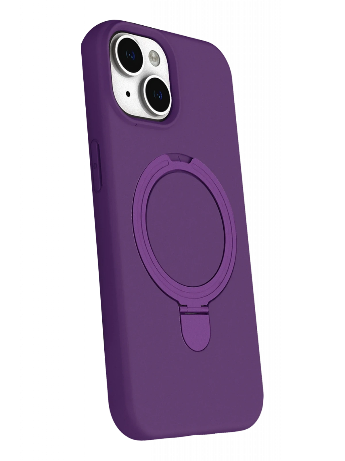 Newface Apple iPhone 15 Plus Regal Magsafe Standlı Kapak - Derin Mor