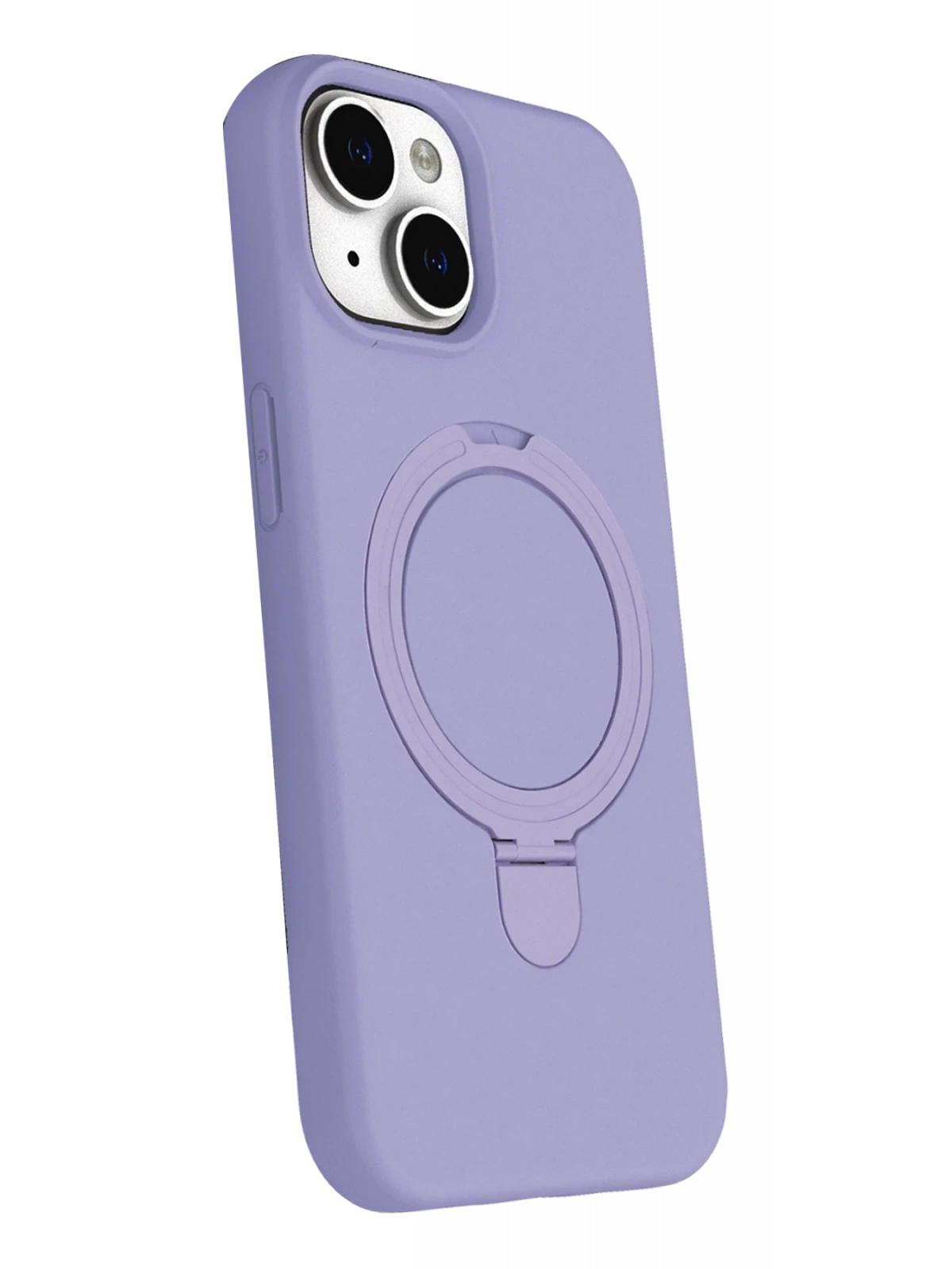 Newface Apple iPhone 15 Plus Regal Magsafe Standlı Kapak - Lila