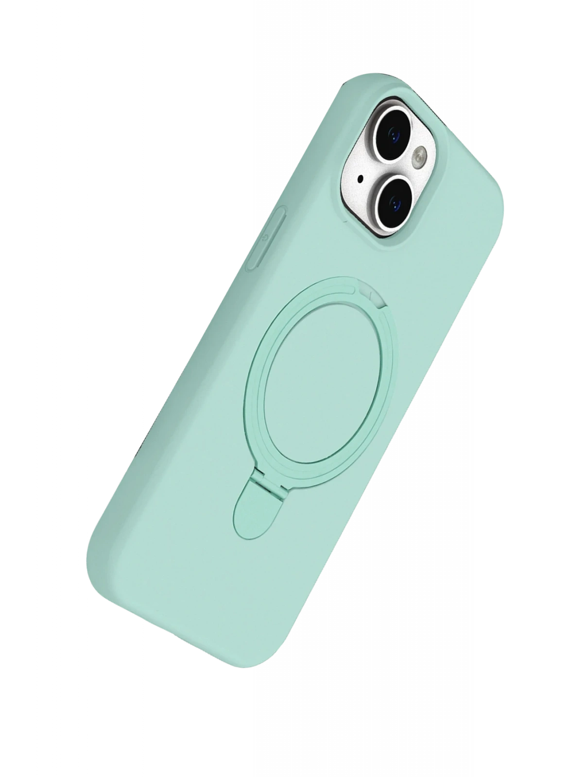Newface Apple iPhone 15 Plus Regal Magsafe Standlı Kapak - Su Yeşili