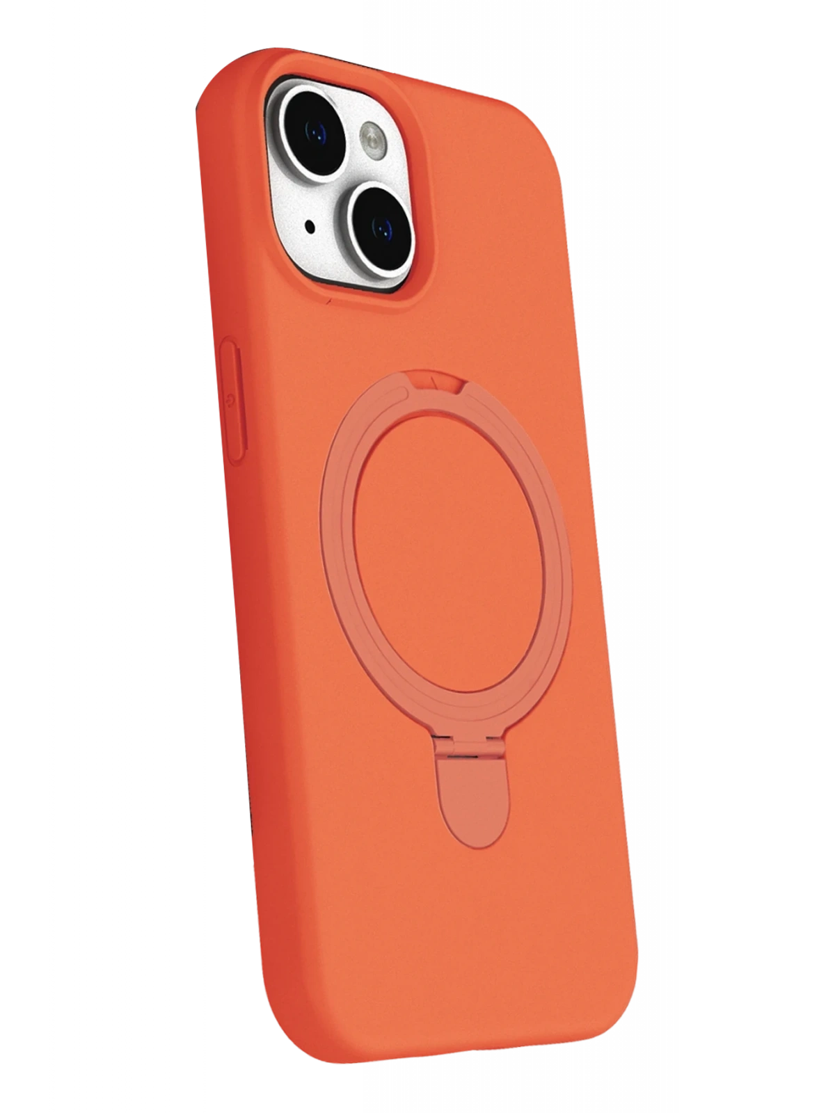 Newface Apple iPhone 15 Plus Regal Magsafe Standlı Kapak - Turuncu