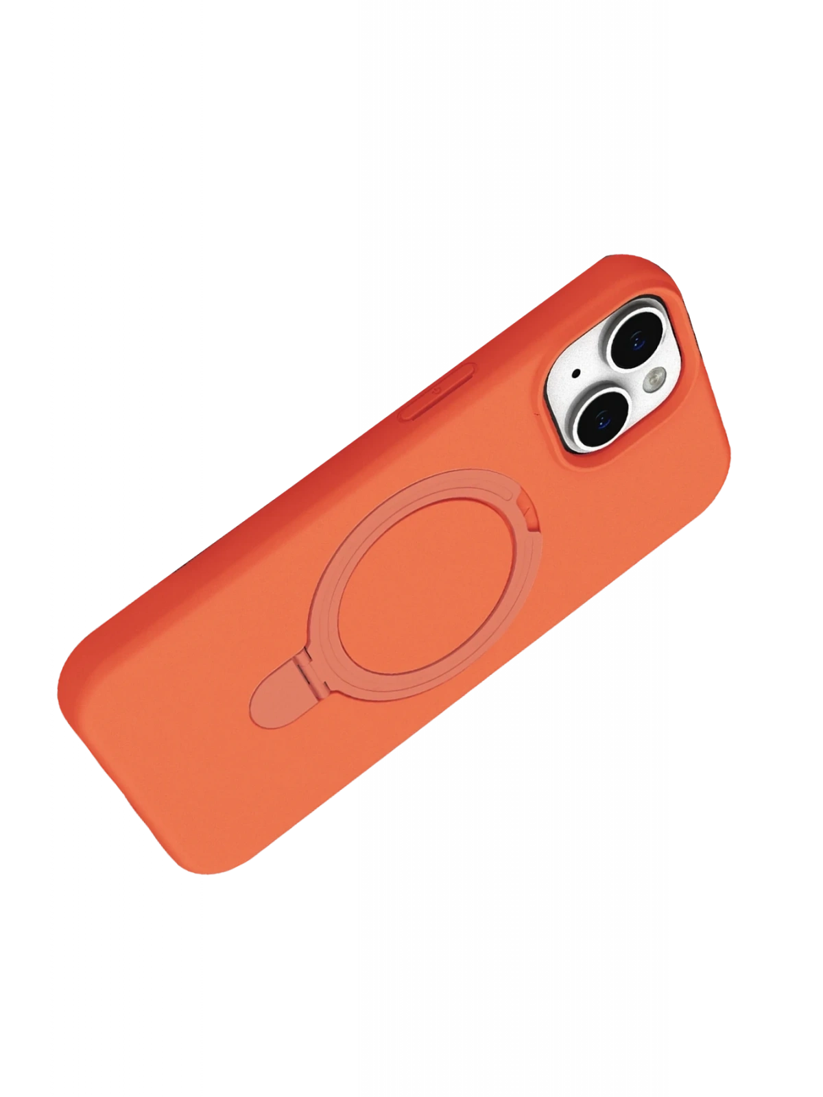 Newface Apple iPhone 15 Plus Regal Magsafe Standlı Kapak - Turuncu