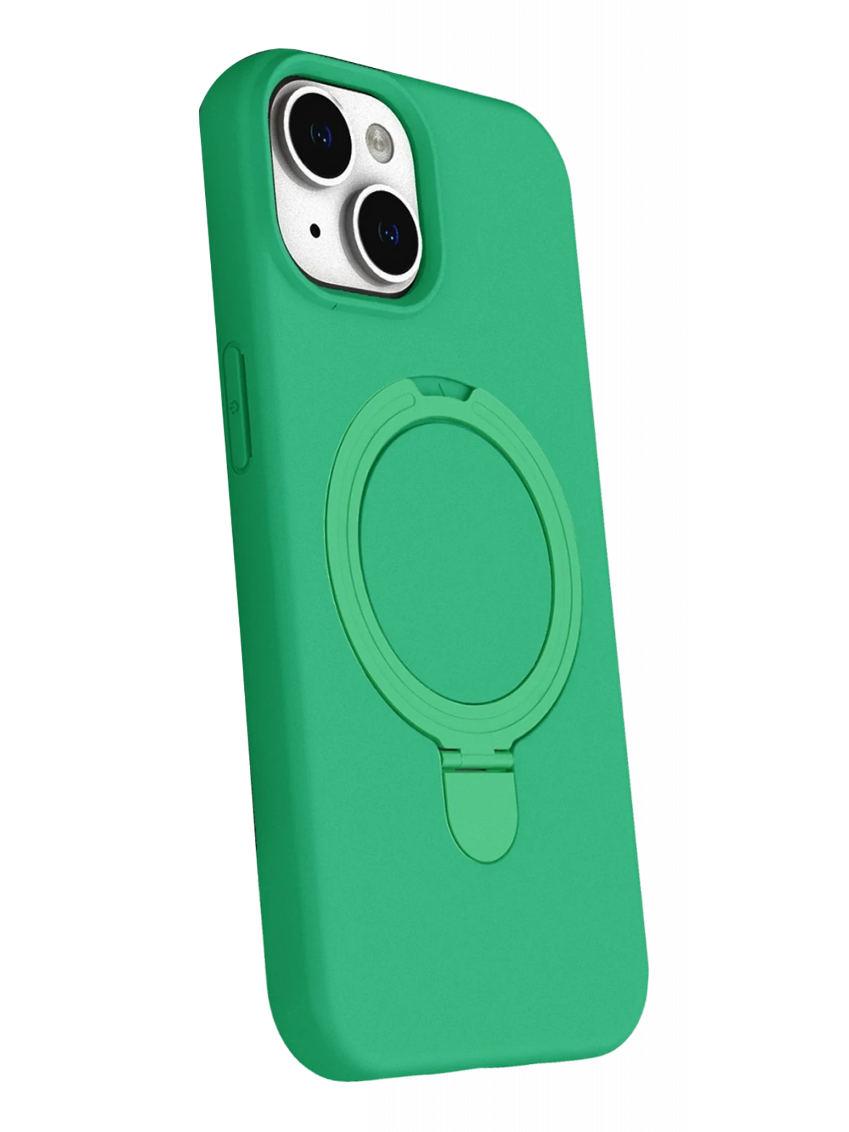 Newface Apple iPhone 15 Plus Regal Magsafe Standlı Kapak - Yeşil