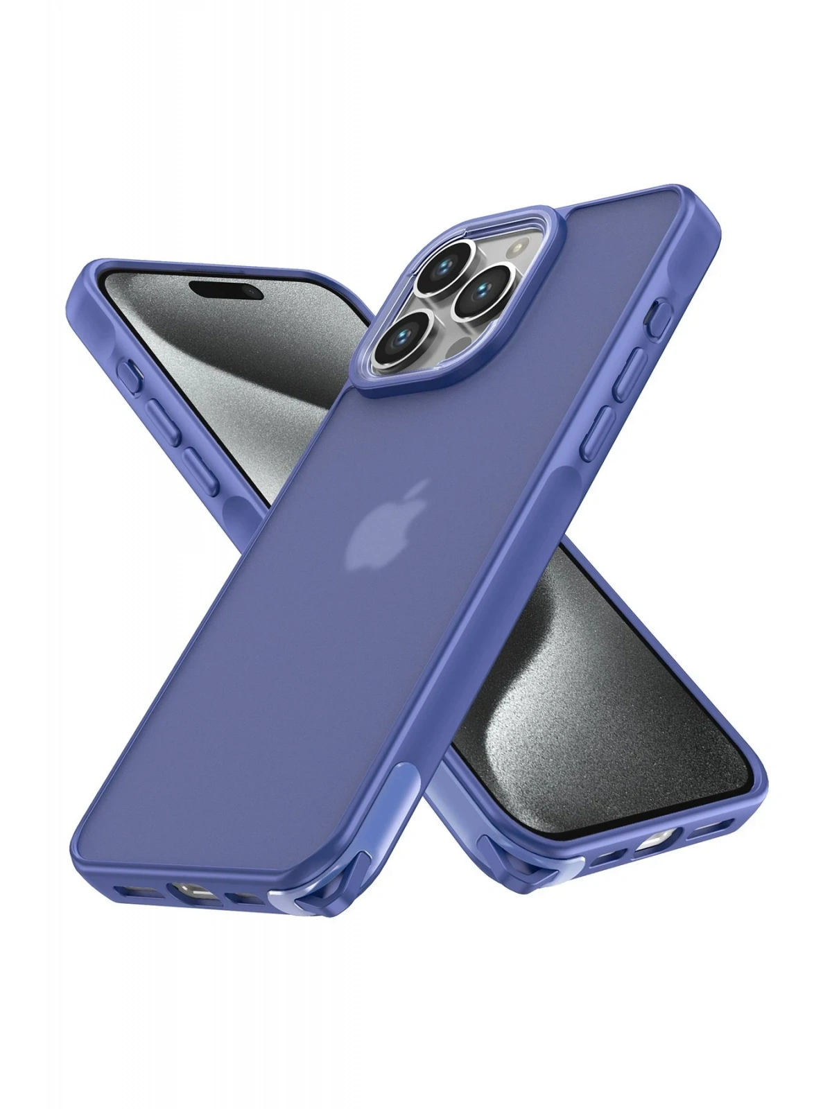 Newface Apple iPhone 15 Pro Kılıf Elegant Kapak - Açık Mavi