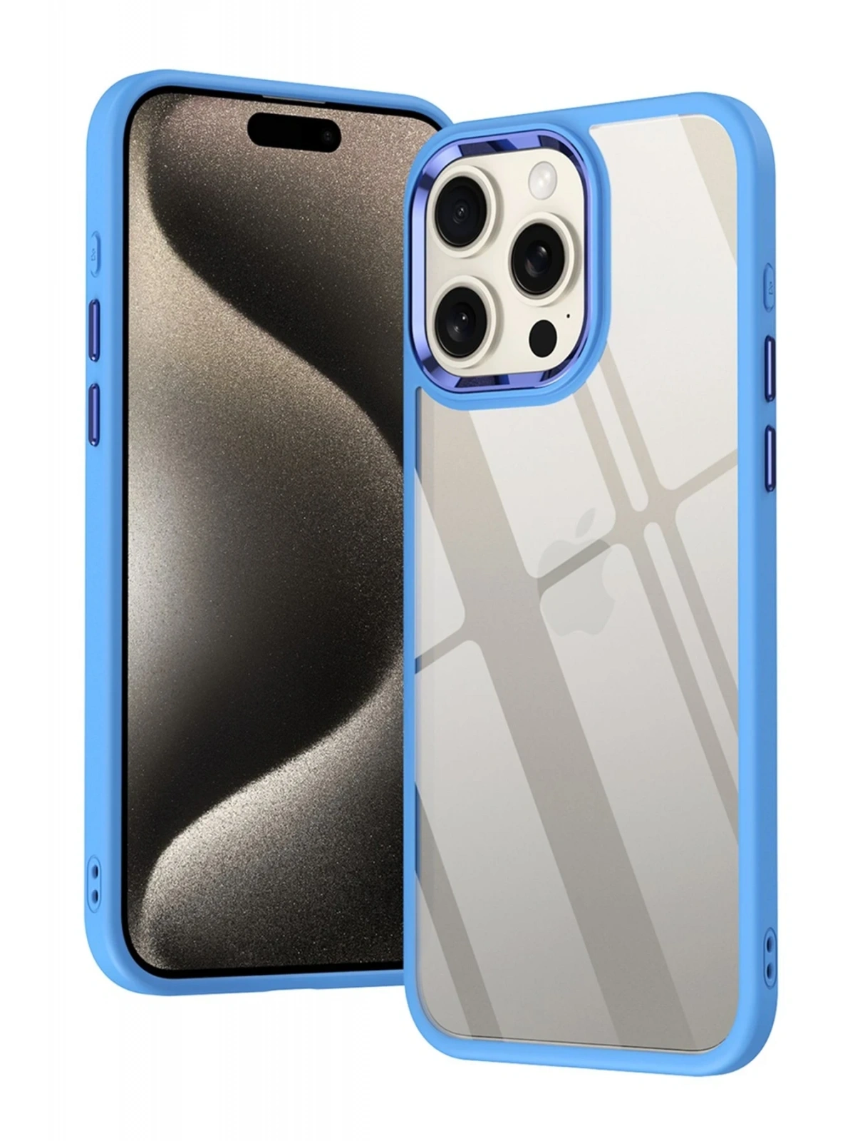 Newface Apple iPhone 15 Pro Kılıf Power Silikon - Mavi