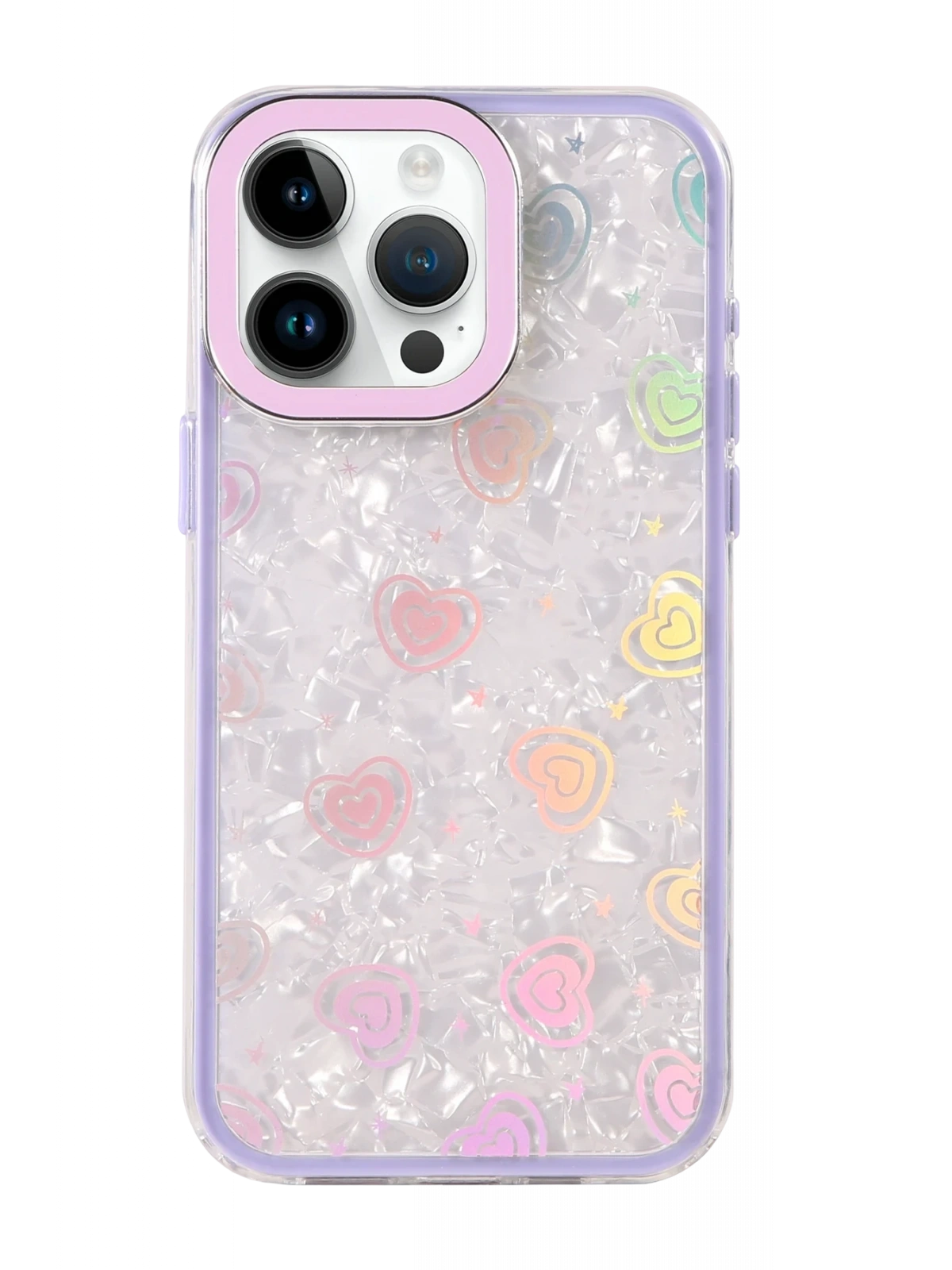 Newface Apple iPhone 15 Pro Lumi Desenli Kapak - Mor