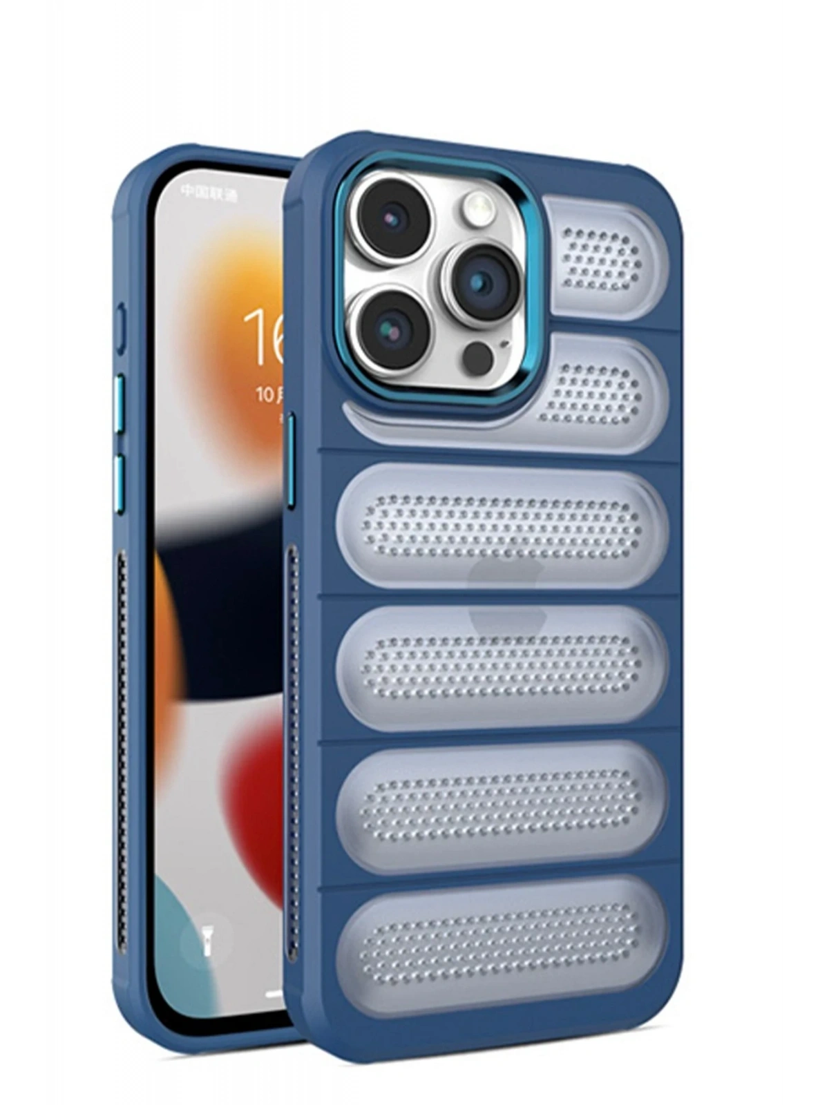 Newface Apple iPhone 15 Pro Max Kılıf Airmax Silikon Kapak - Lacivert