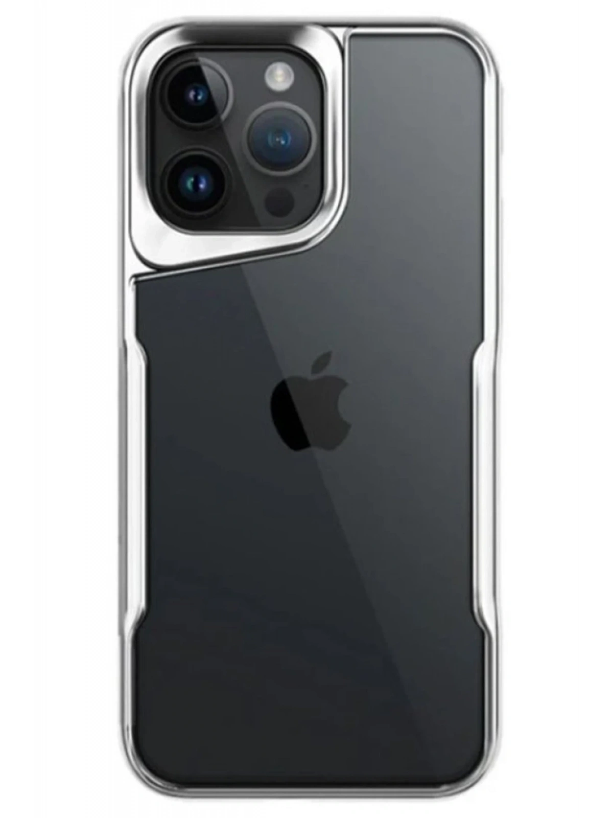 Newface Apple iPhone 15 Pro Max Kılıf Boyi Silikon Kapak - Gümüş