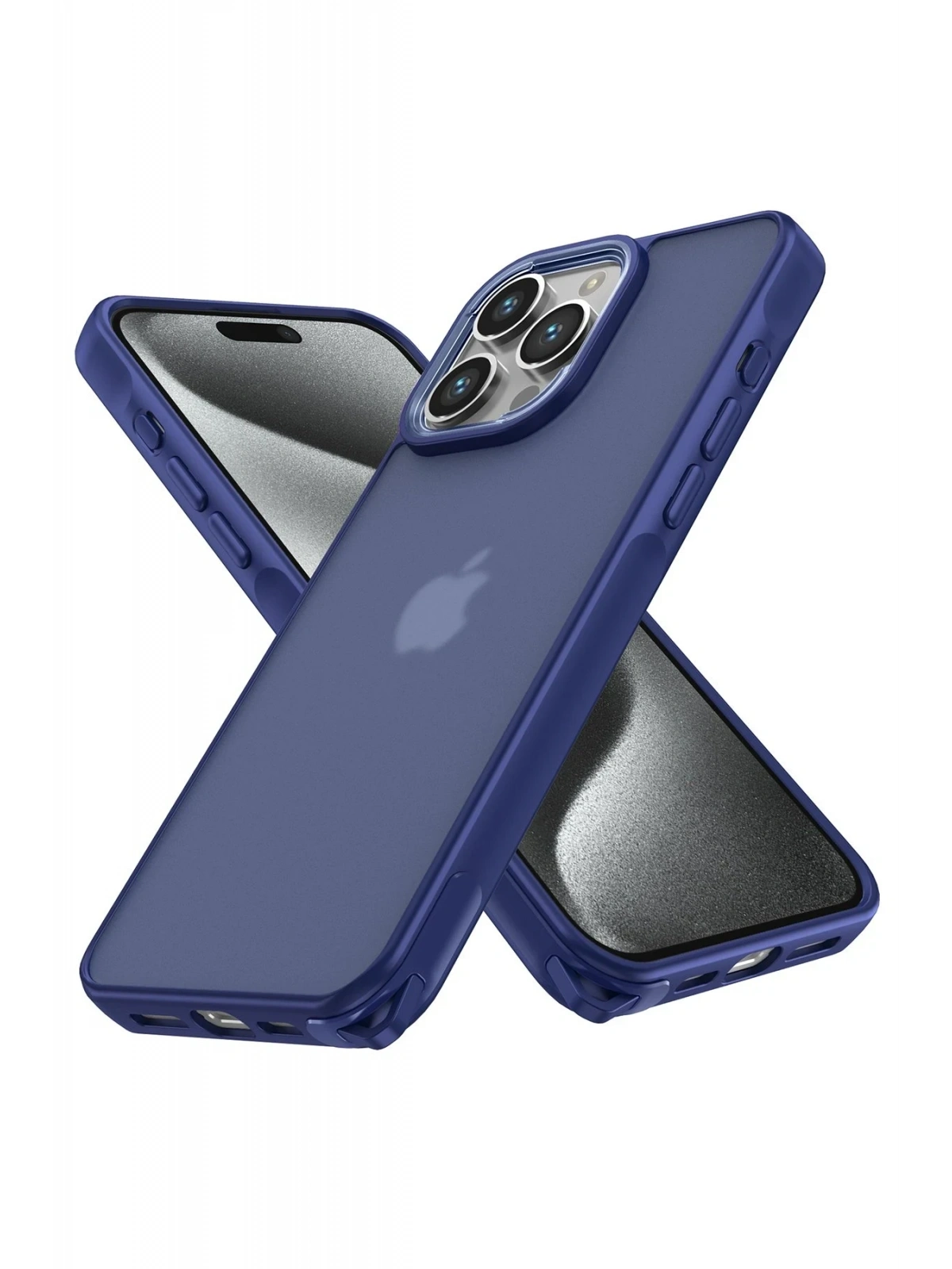 Newface Apple iPhone 15 Pro Max Kılıf Elegant Kapak - Lacivert