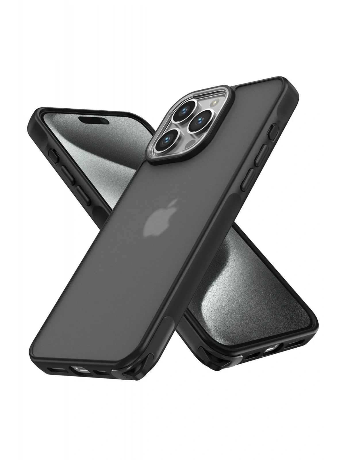 Newface Apple iPhone 15 Pro Max Kılıf Elegant Kapak - Siyah