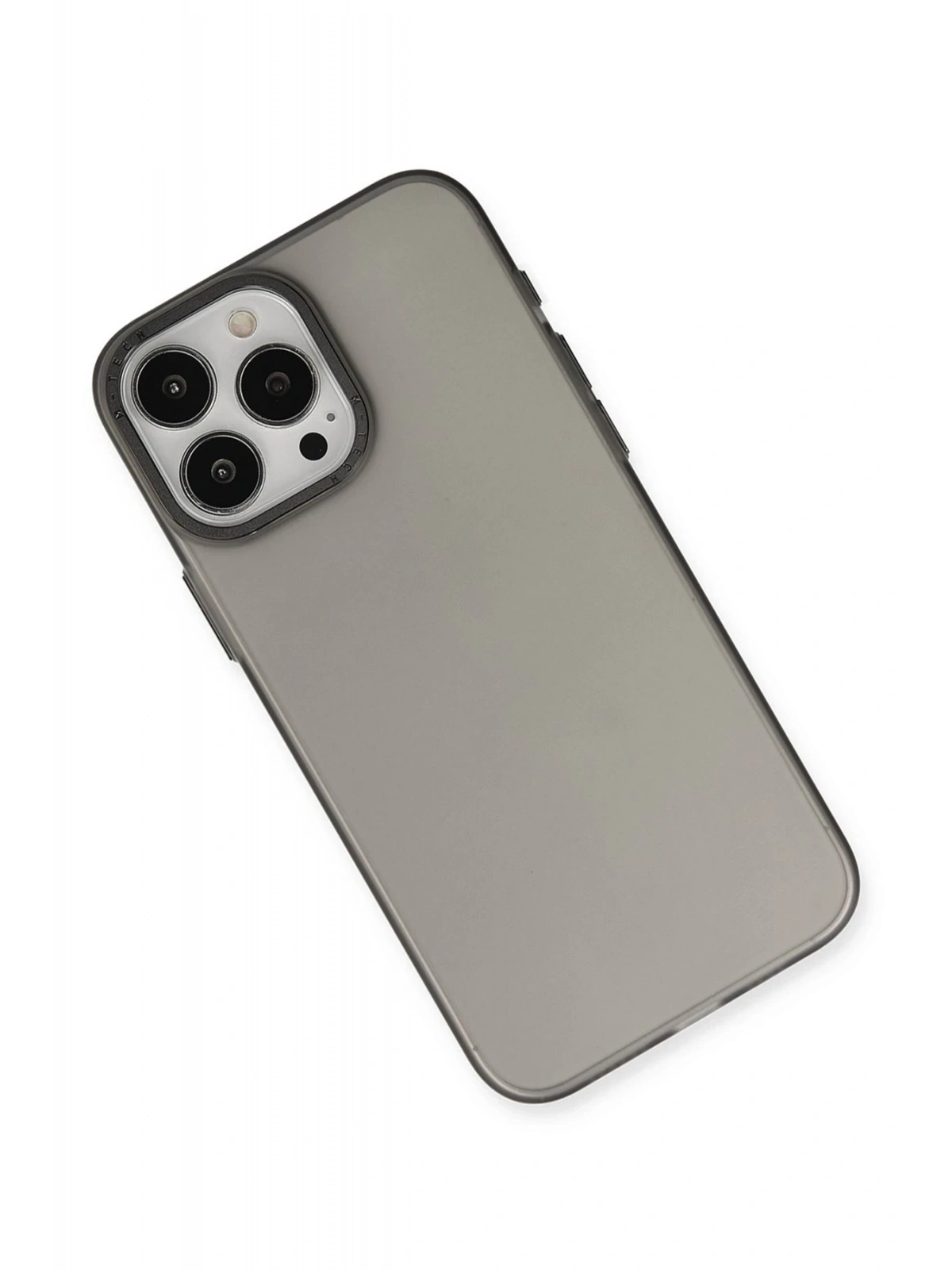 Newface Apple iPhone 15 Pro Max Kılıf Modos Metal Kapak - Siyah