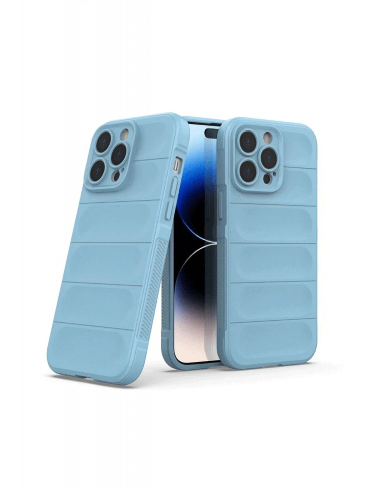 Newface Apple iPhone 15 Pro Max Kılıf Optimum Silikon - Sky Blue