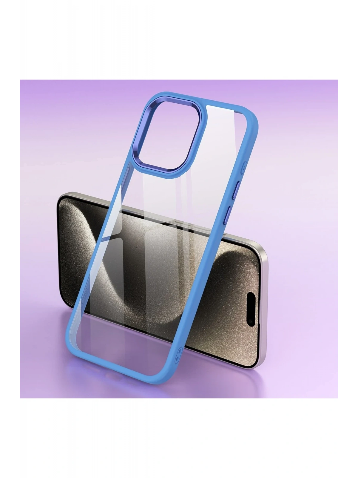 Newface Apple iPhone 15 Pro Max Kılıf Power Silikon - Lila