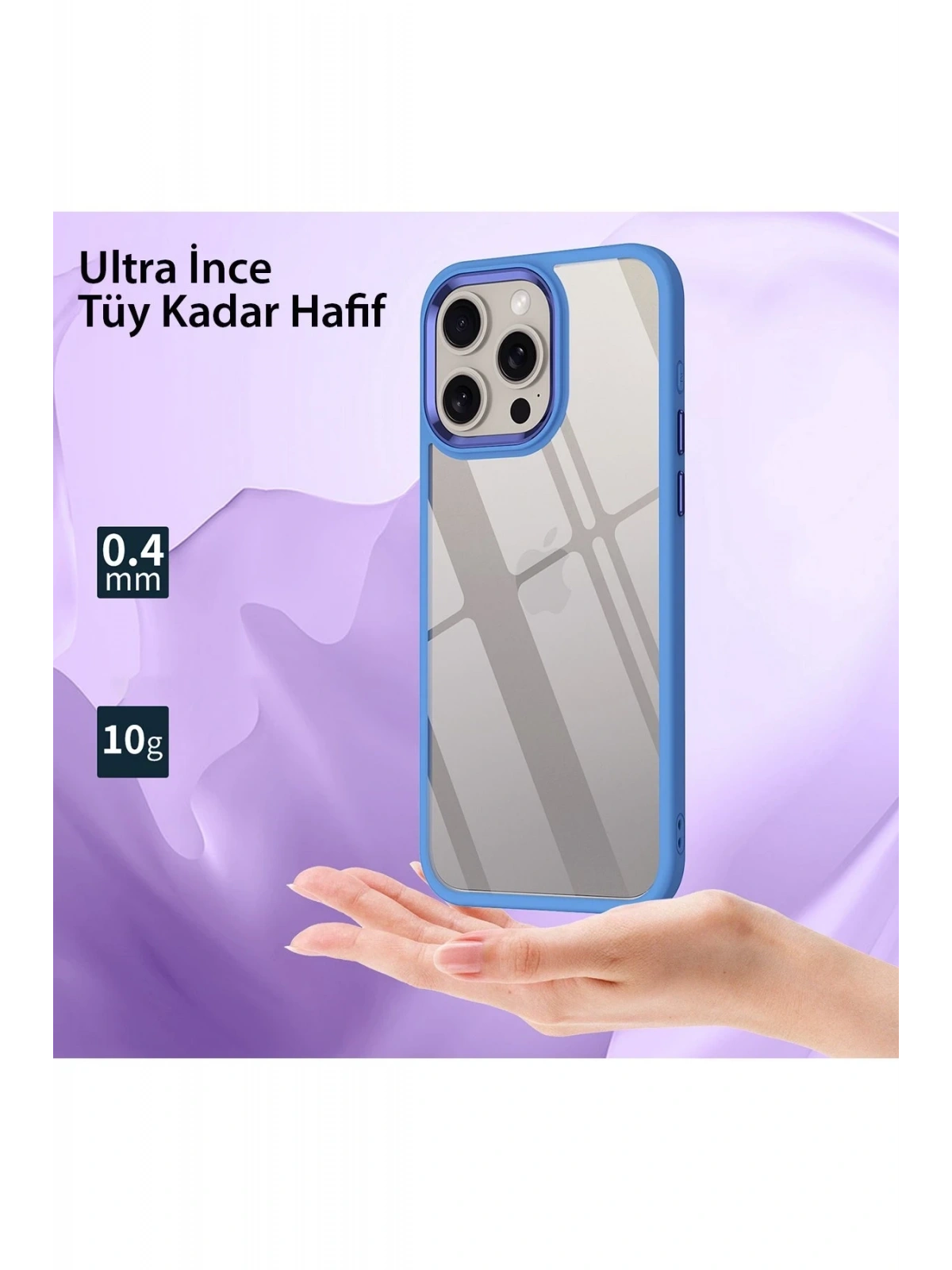 Newface Apple iPhone 15 Pro Max Kılıf Power Silikon - Lila