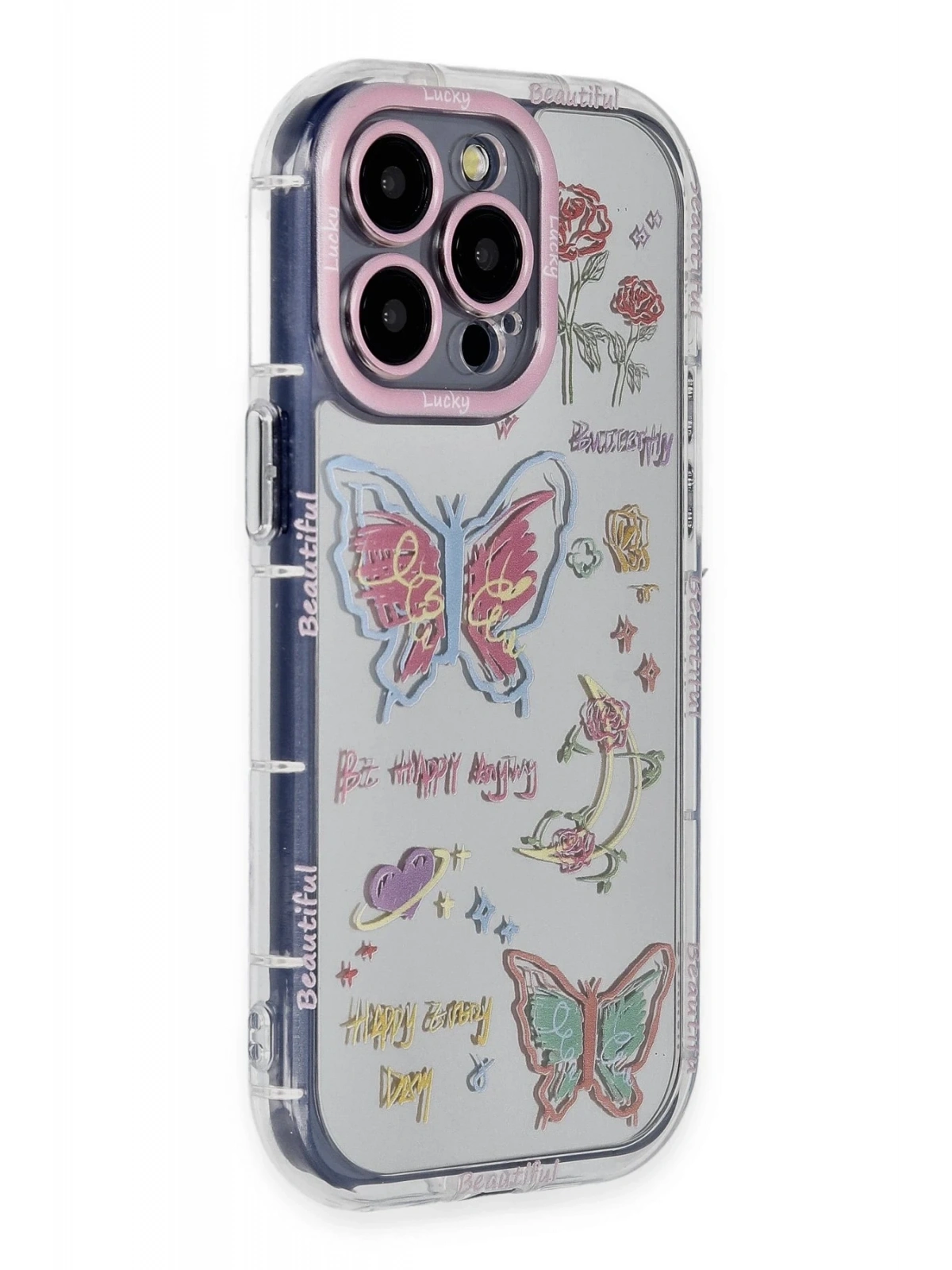Newface Apple iPhone 15 Pro Max Kılıf Reflexion Desenli Kapak - Desen 8