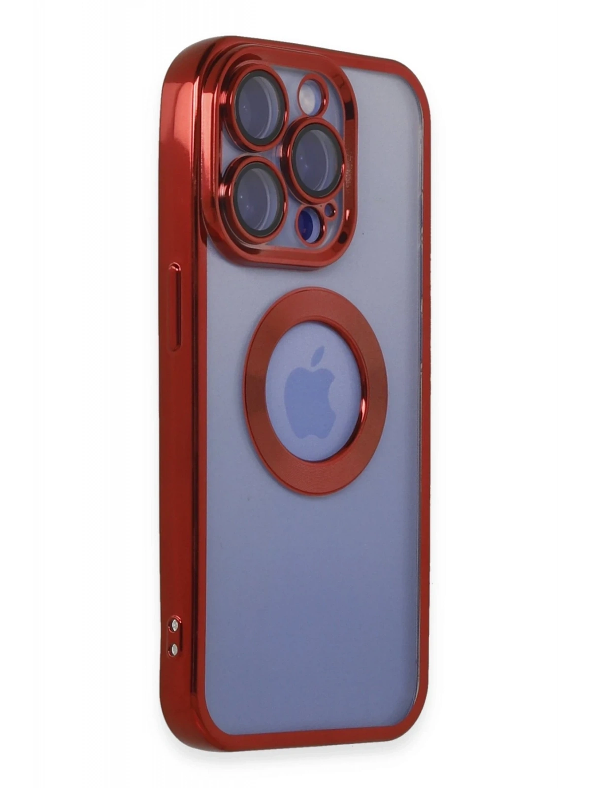 Newface Apple iPhone 15 Pro Max Kılıf Slot Silikon - Kırmızı