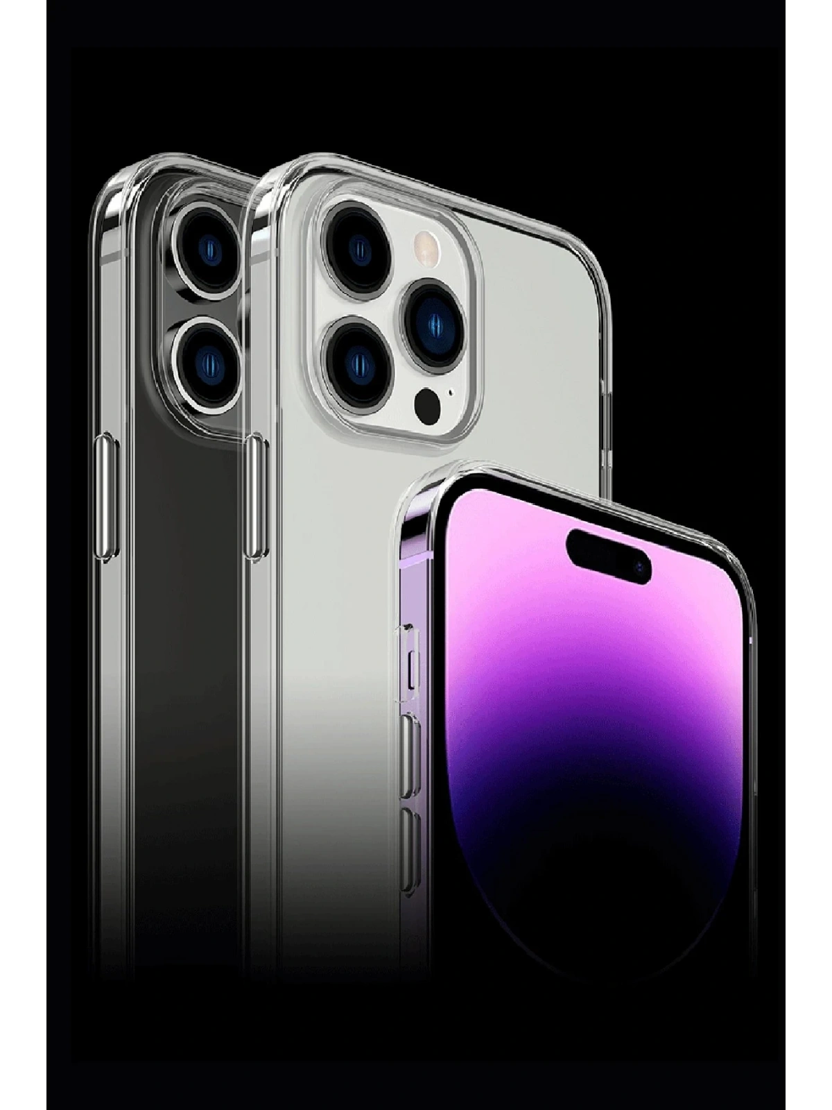 Newface Apple iPhone 15 Pro Max Kılıf Tron Şeffaf Magsafe Kapak - Şeffaf
