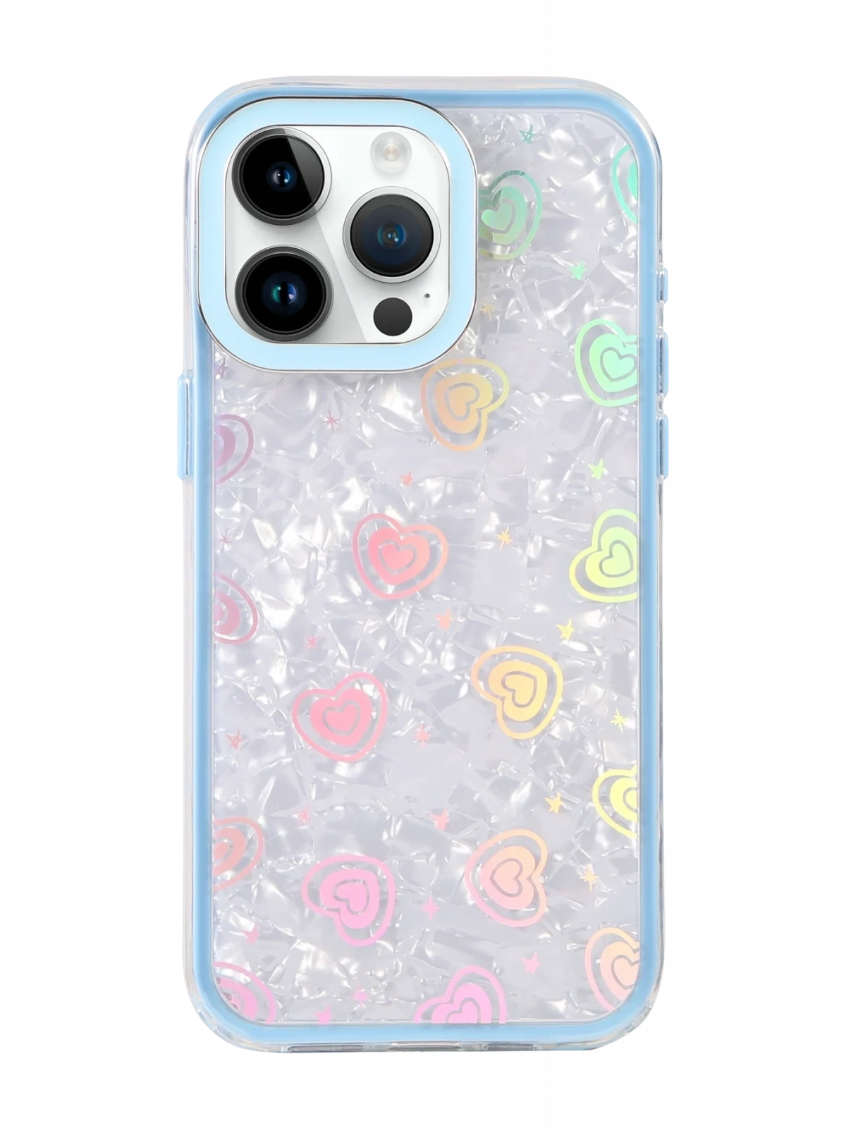 Newface Apple iPhone 15 Pro Max Lumi Desenli Kapak - Mavi